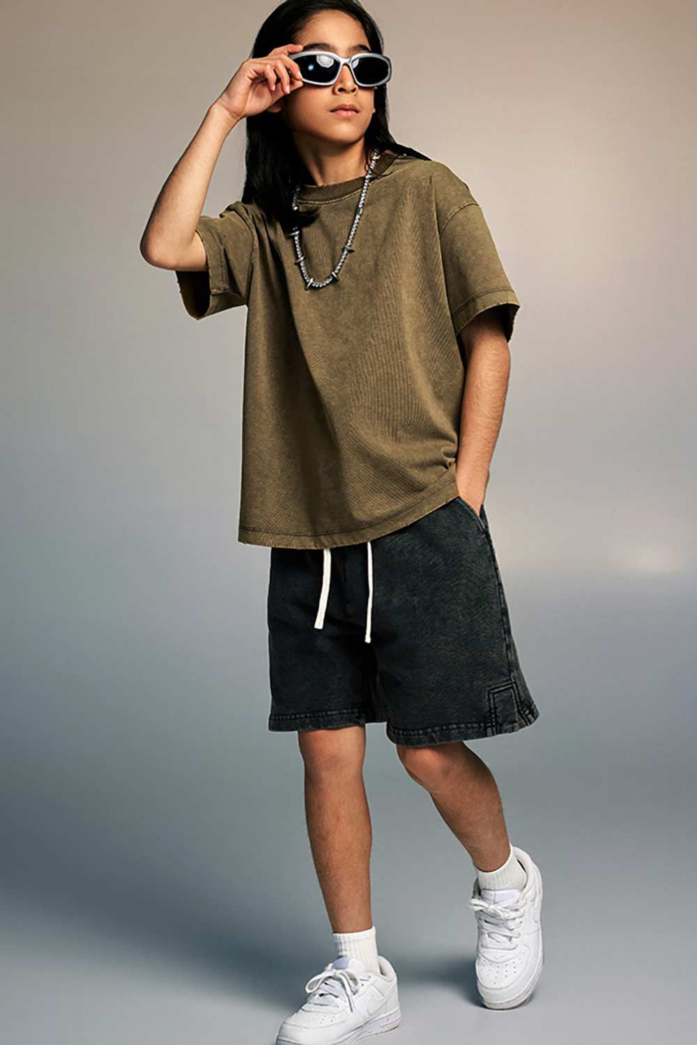 Kids' Sporty Sun-Protective Tee - Vintage High Street Style, Washed T-Shirt by WearingLab
