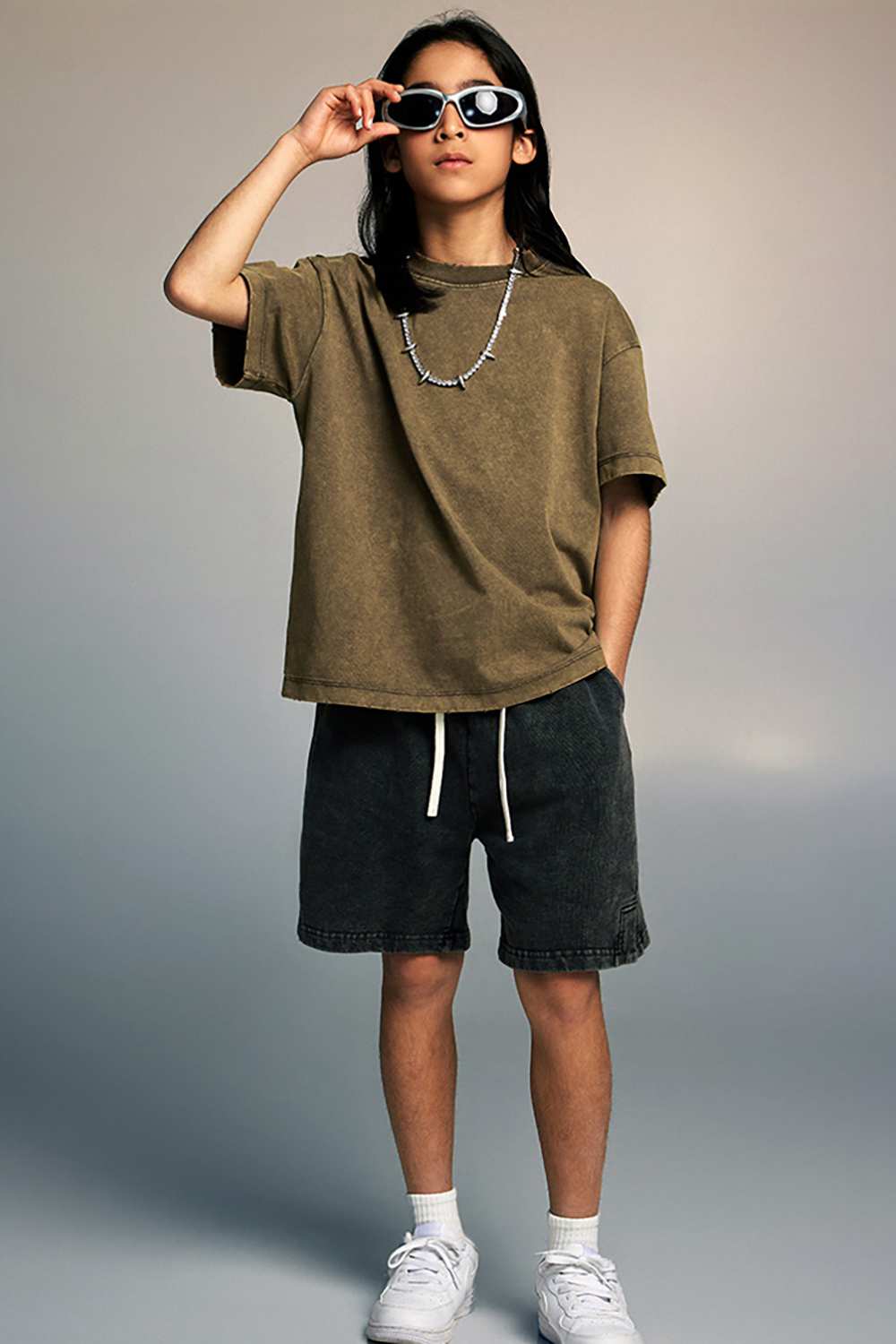 Kids' Sporty Sun-Protective Tee - Vintage High Street Style, Washed T-Shirt by WearingLab