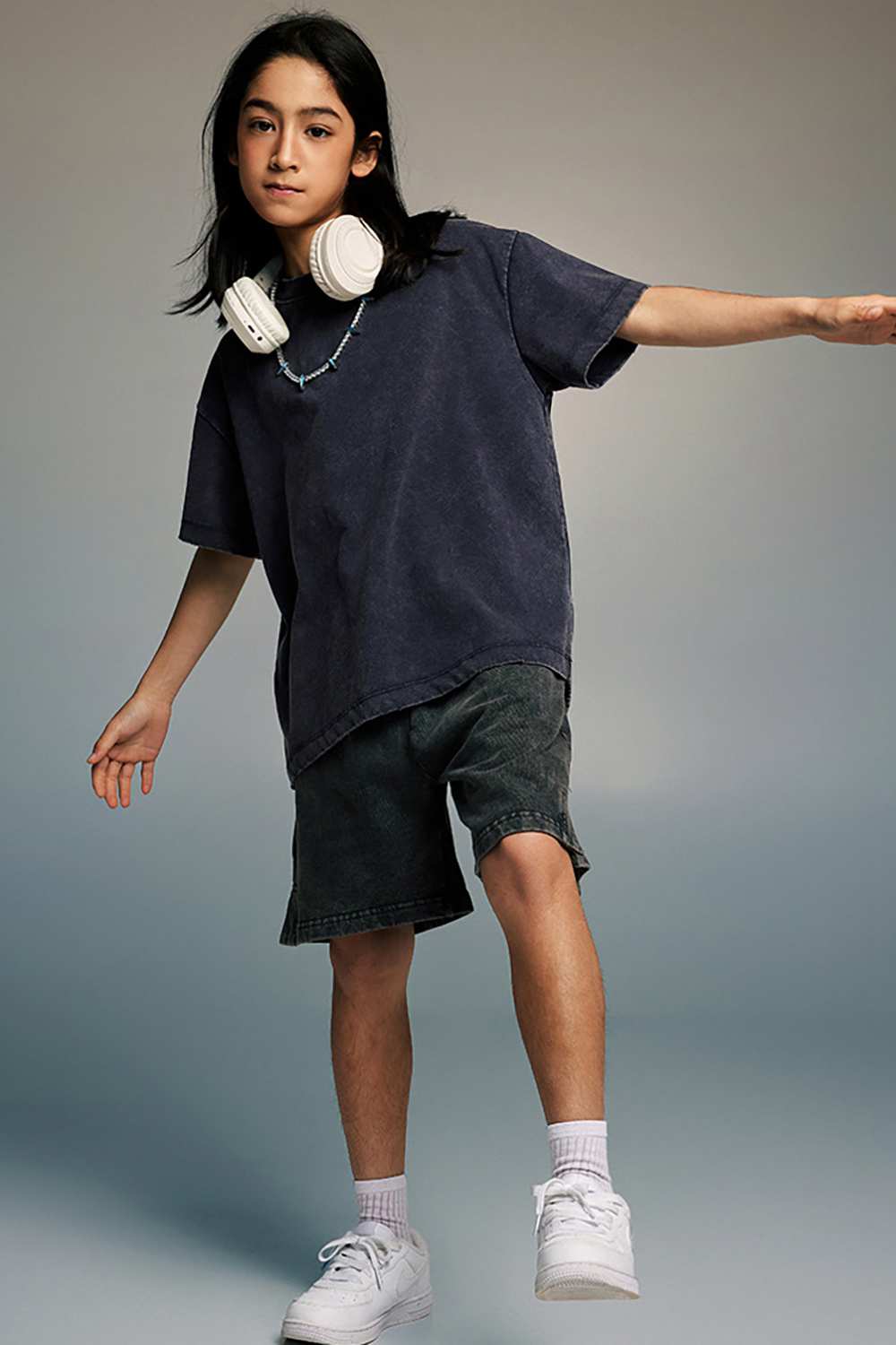 Kids' Sporty Sun-Protective Tee - Vintage High Street Style, Washed T-Shirt by WearingLab