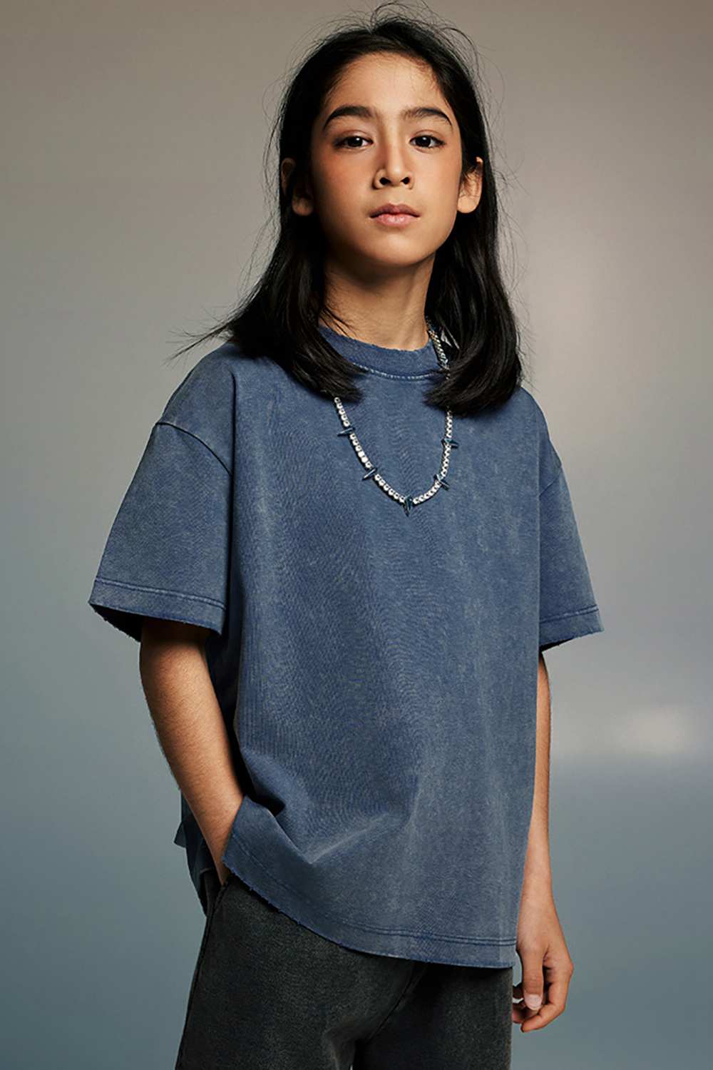Kids' Sporty Sun-Protective Tee - Vintage High Street Style, Washed T-Shirt by WearingLab