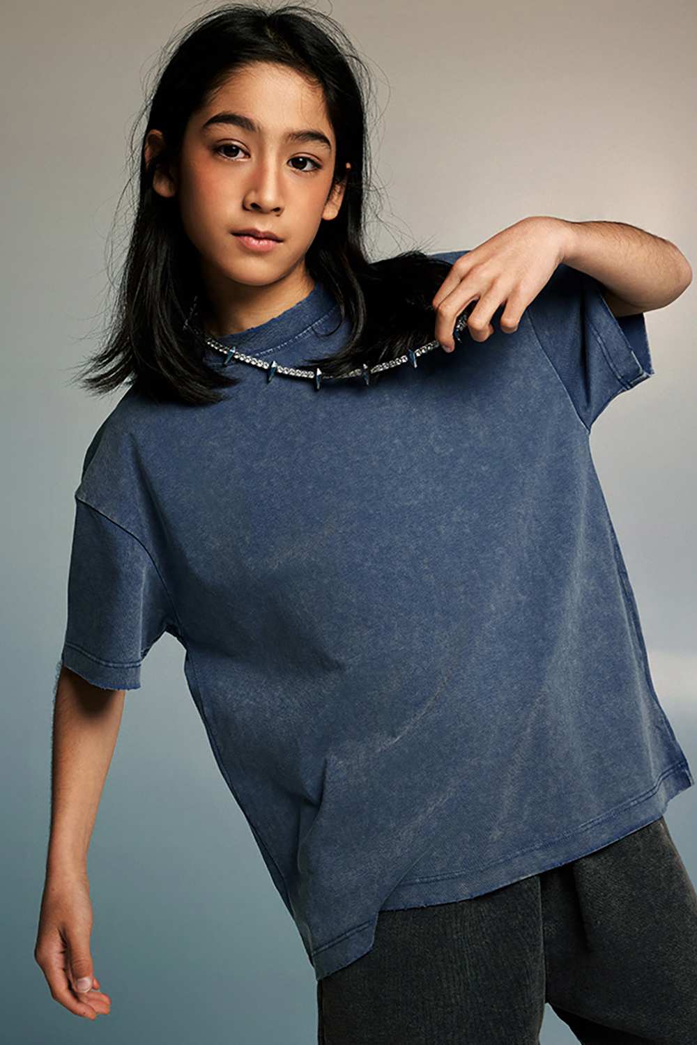 Kids' Sporty Sun-Protective Tee - Vintage High Street Style, Washed T-Shirt by WearingLab