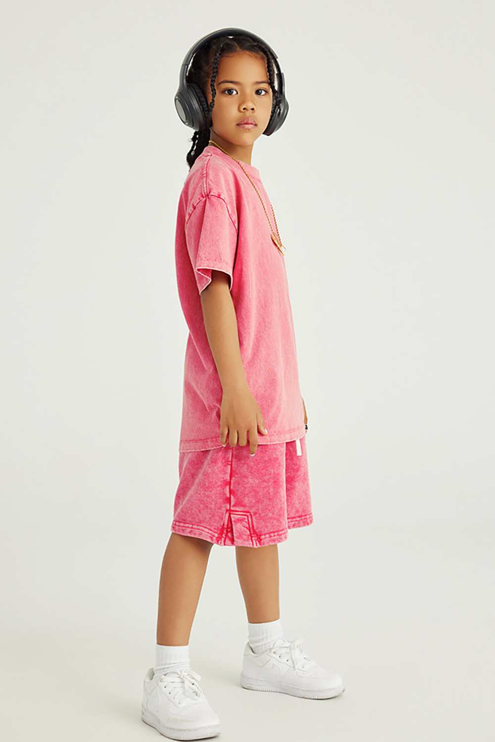 Kids' Euro-American Style Wax-Dyed Washed Tee - Spring/Summer Collection