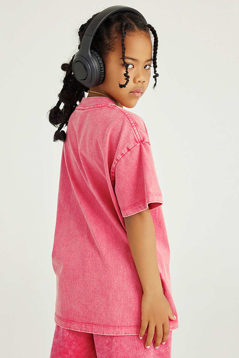 Kids' Euro-American Style Wax-Dyed Washed Tee - Spring/Summer Collection
