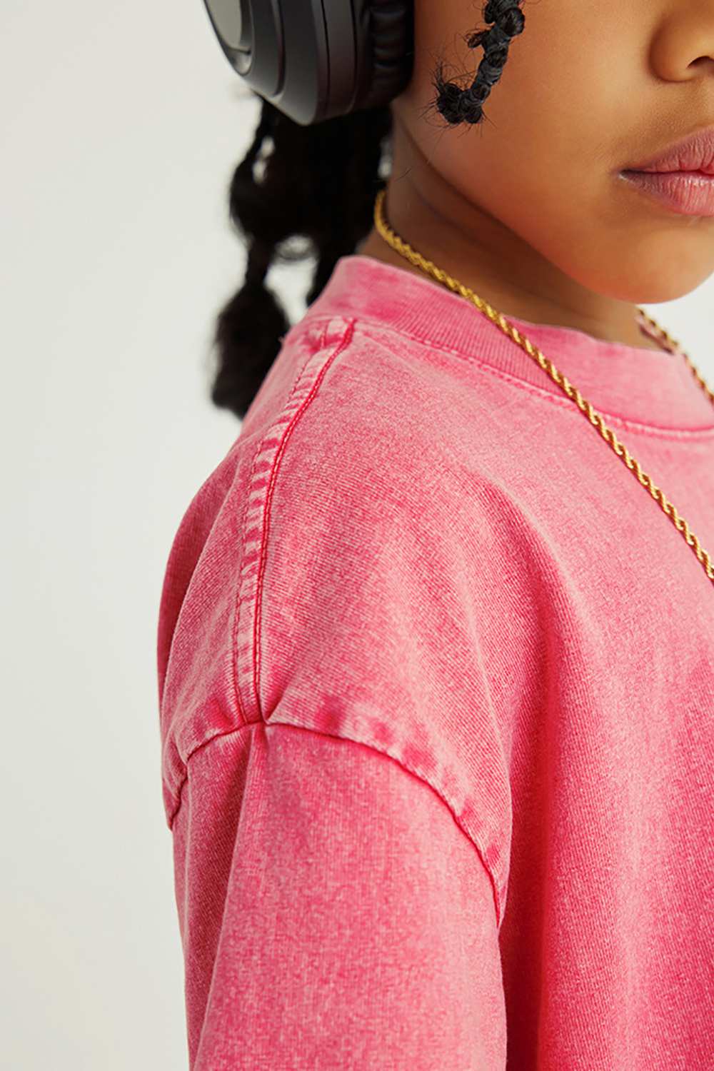 Kids' Euro-American Style Wax-Dyed Washed Tee - Spring/Summer Collection