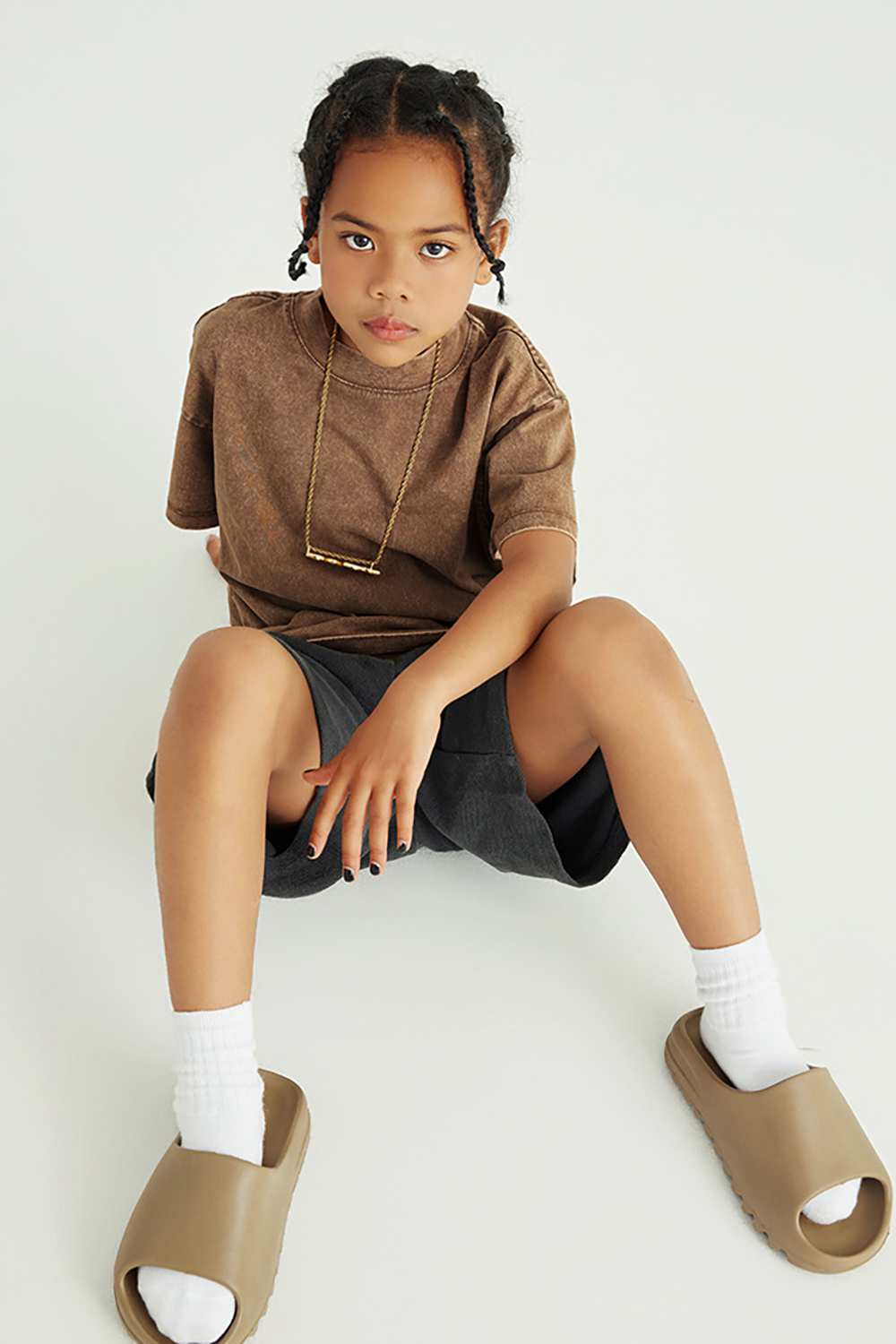 Kids' Euro-American Style Wax-Dyed Washed Tee - Spring/Summer Collection