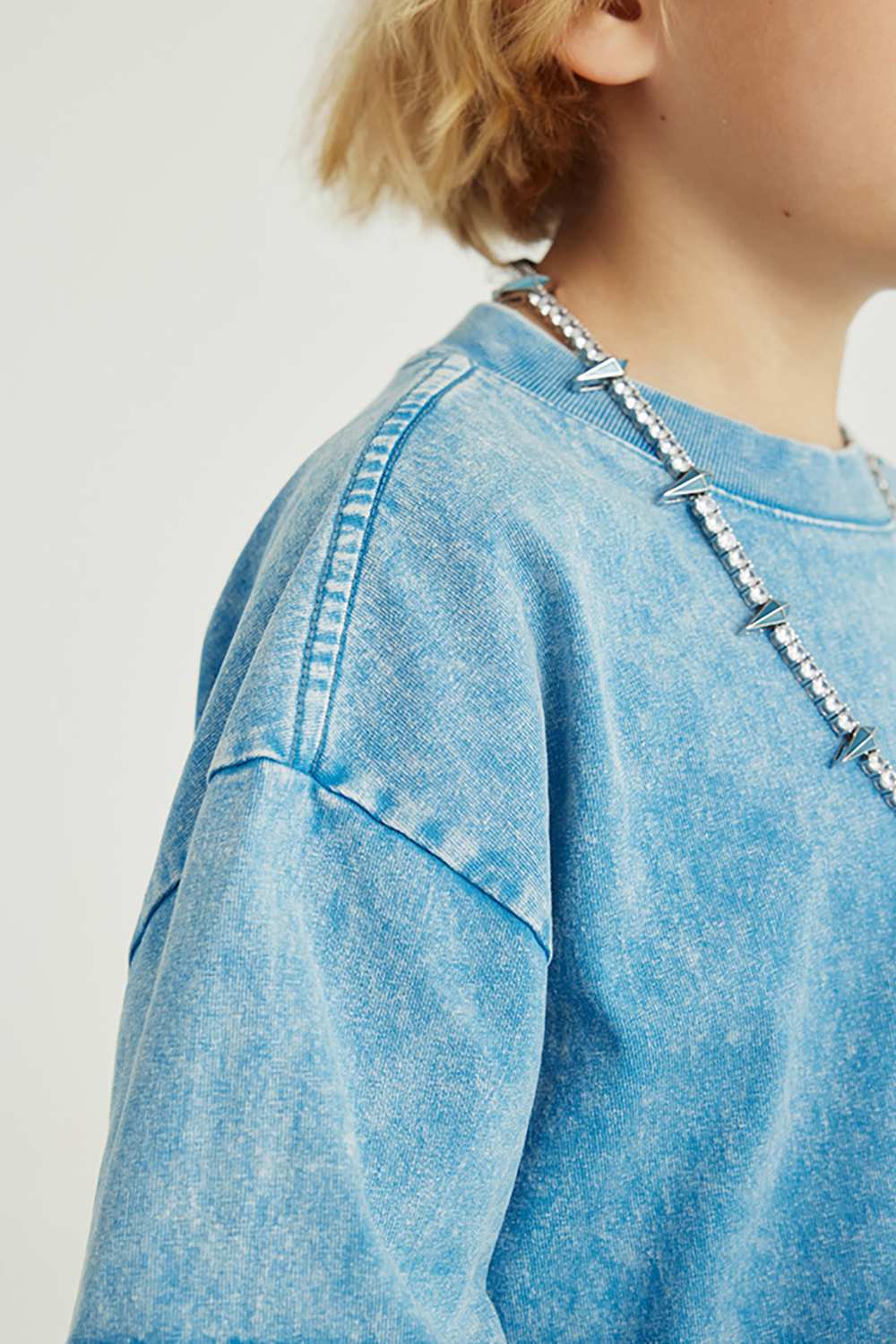 Kids' Euro-American Style Wax-Dyed Washed Tee - Spring/Summer Collection