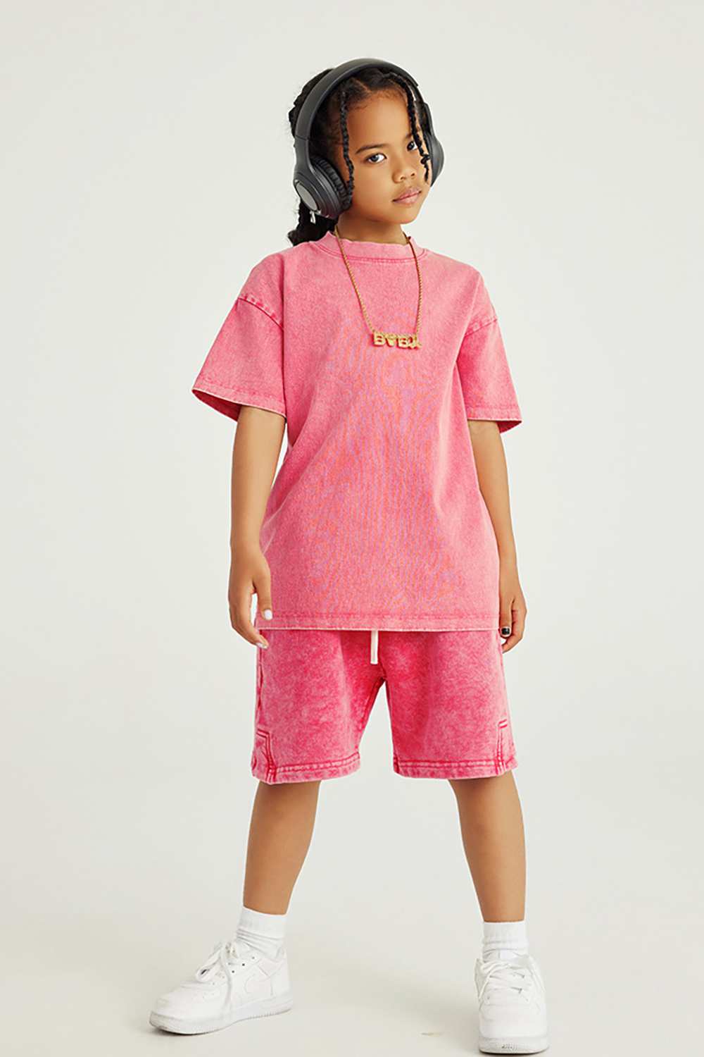 Kids' Euro-American Style Wax-Dyed Washed Tee - Spring/Summer Collection