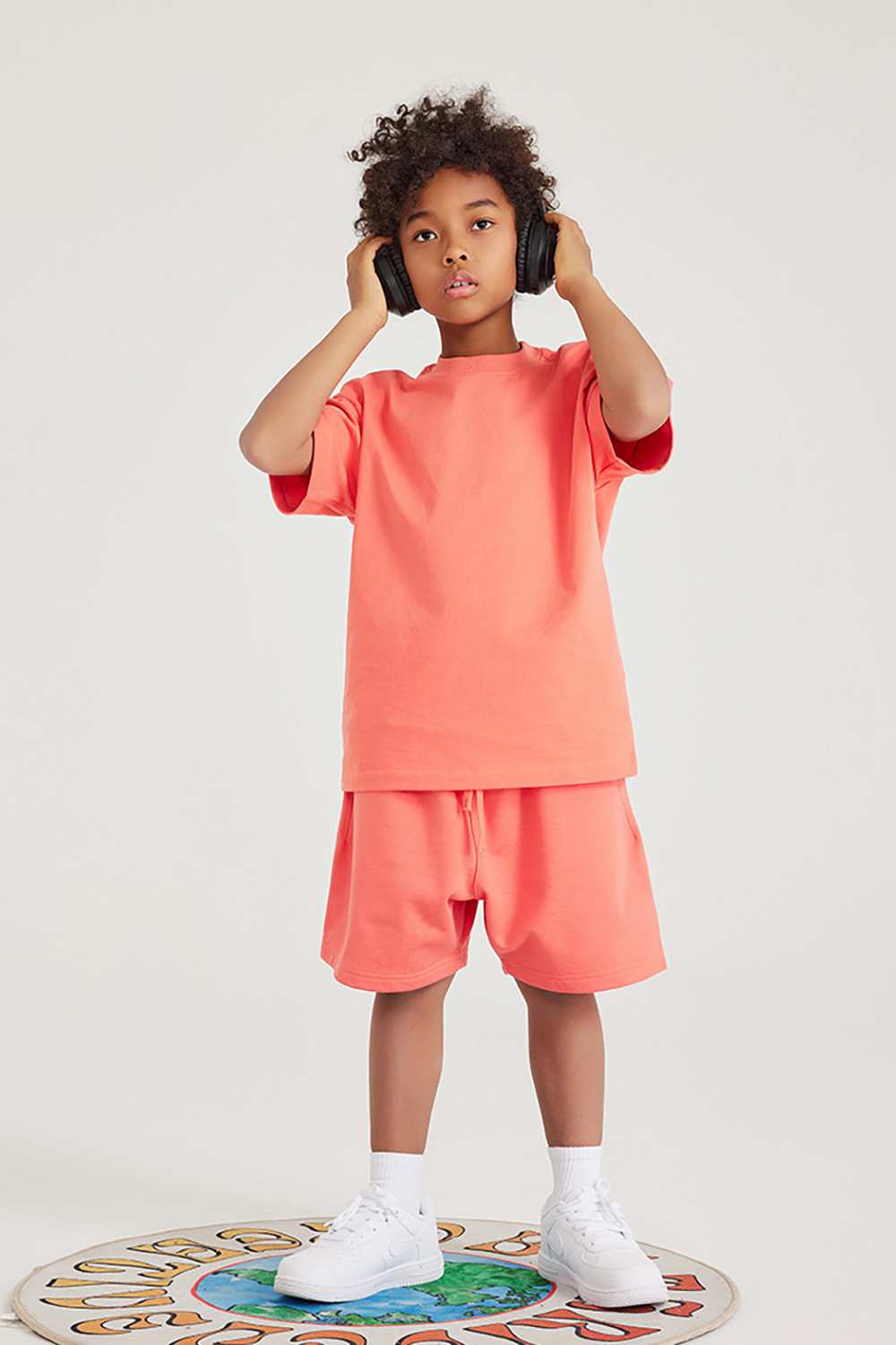 Kids' Heavyweight Cotton T-Shirt - Relaxed Fit, Vintage High Street Style