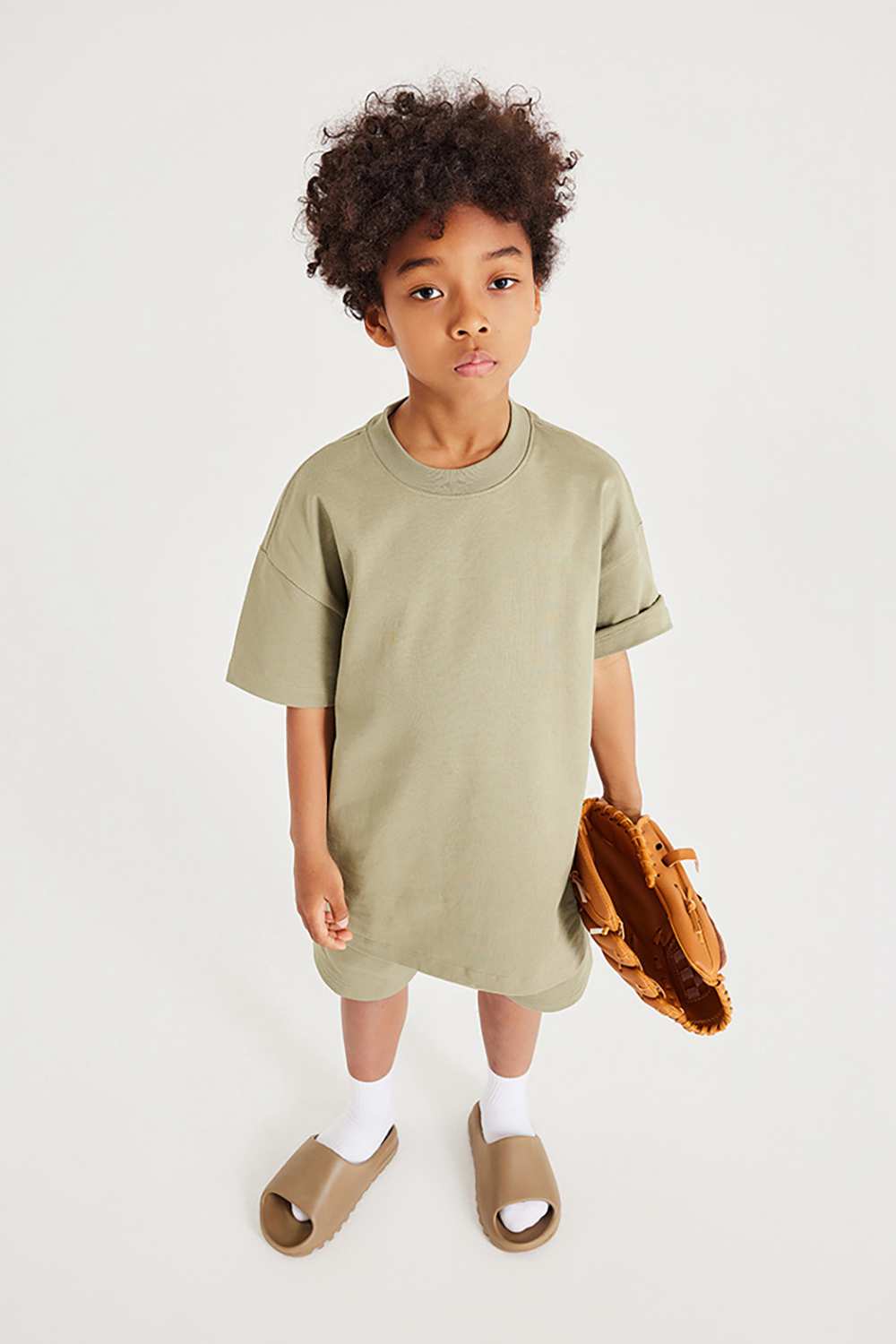 Kids' Heavyweight Cotton T-Shirt - Relaxed Fit, Vintage High Street Style