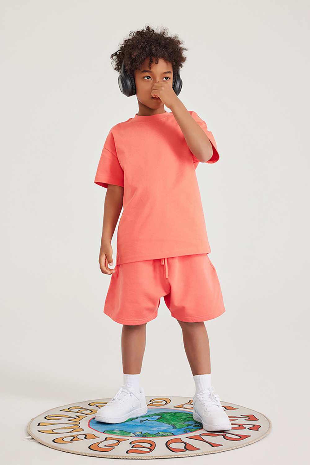 Kids' Heavyweight Cotton T-Shirt - Relaxed Fit, Vintage High Street Style