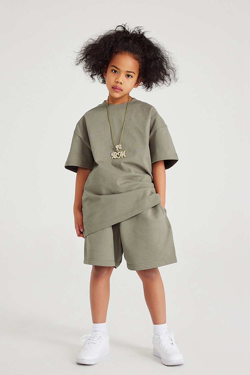 Kids' Heavyweight Cotton T-Shirt - Relaxed Fit, Vintage High Street Style