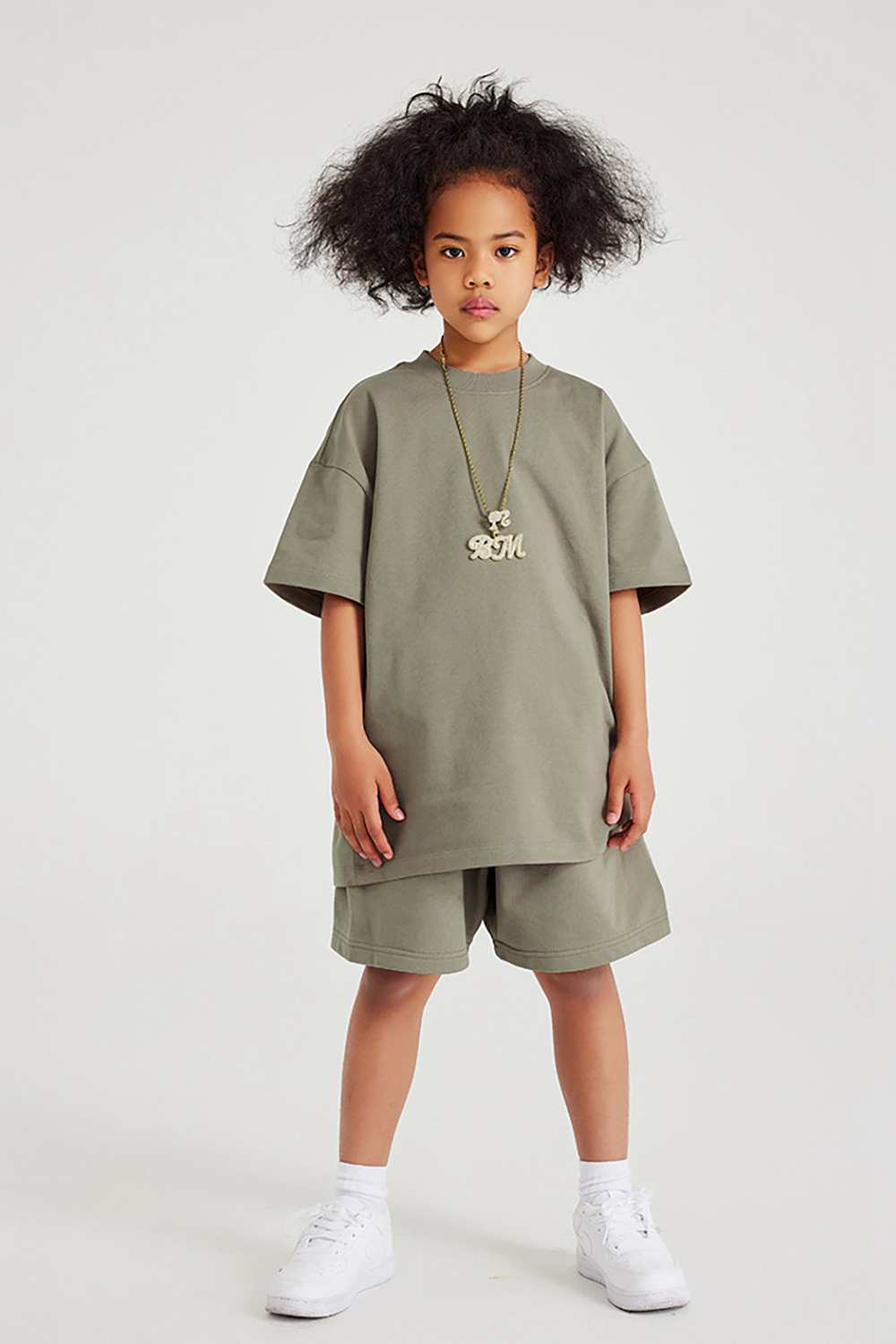 Kids' Heavyweight Cotton T-Shirt - Relaxed Fit, Vintage High Street Style