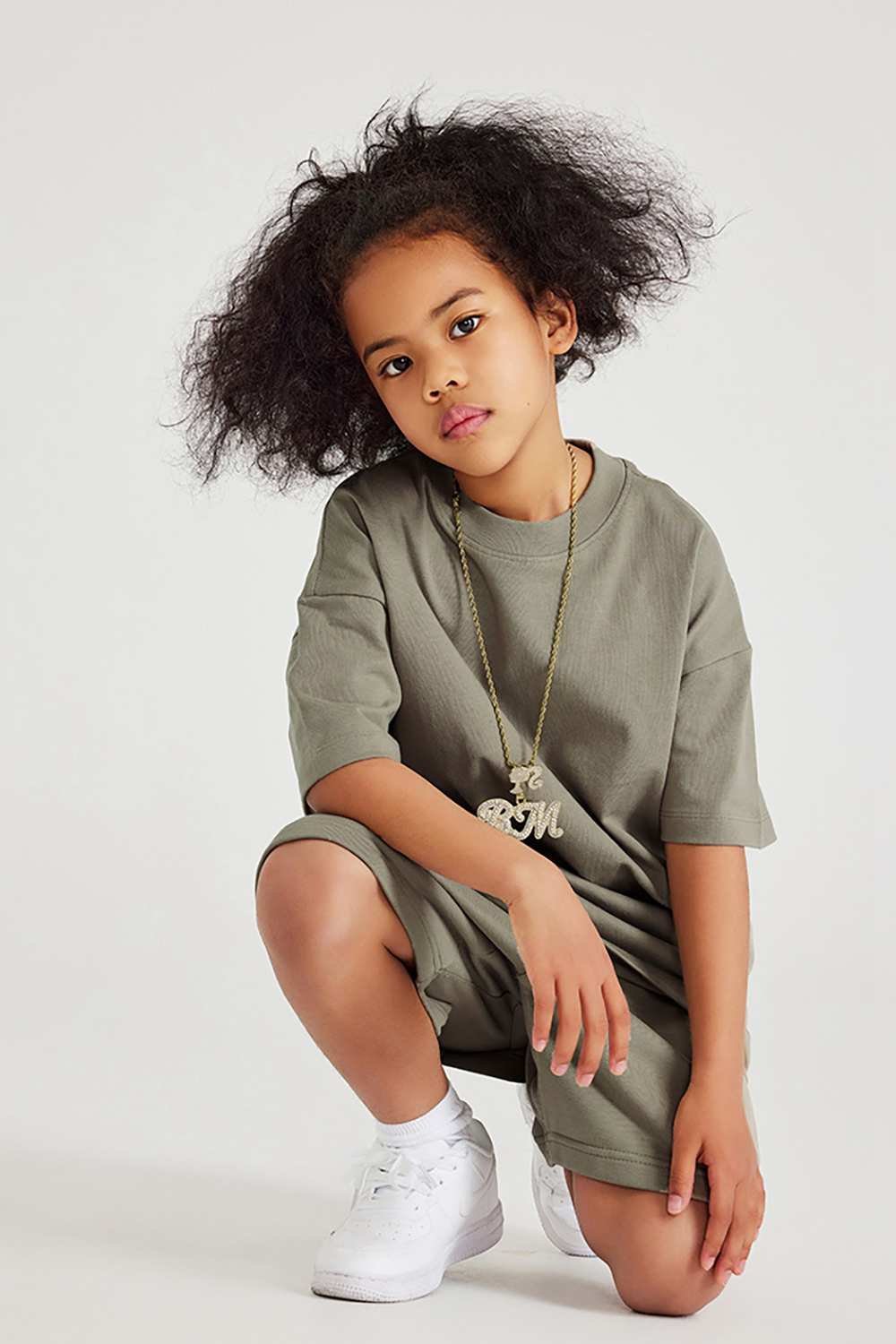Kids' Heavyweight Cotton T-Shirt - Relaxed Fit, Vintage High Street Style