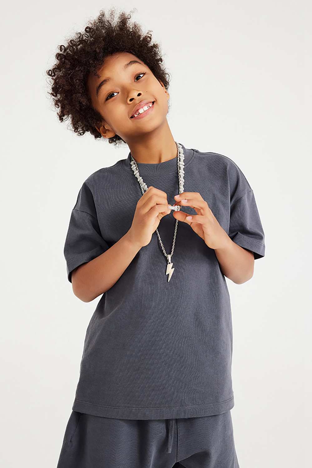 Kids' Heavyweight Cotton T-Shirt - Relaxed Fit, Vintage High Street Style