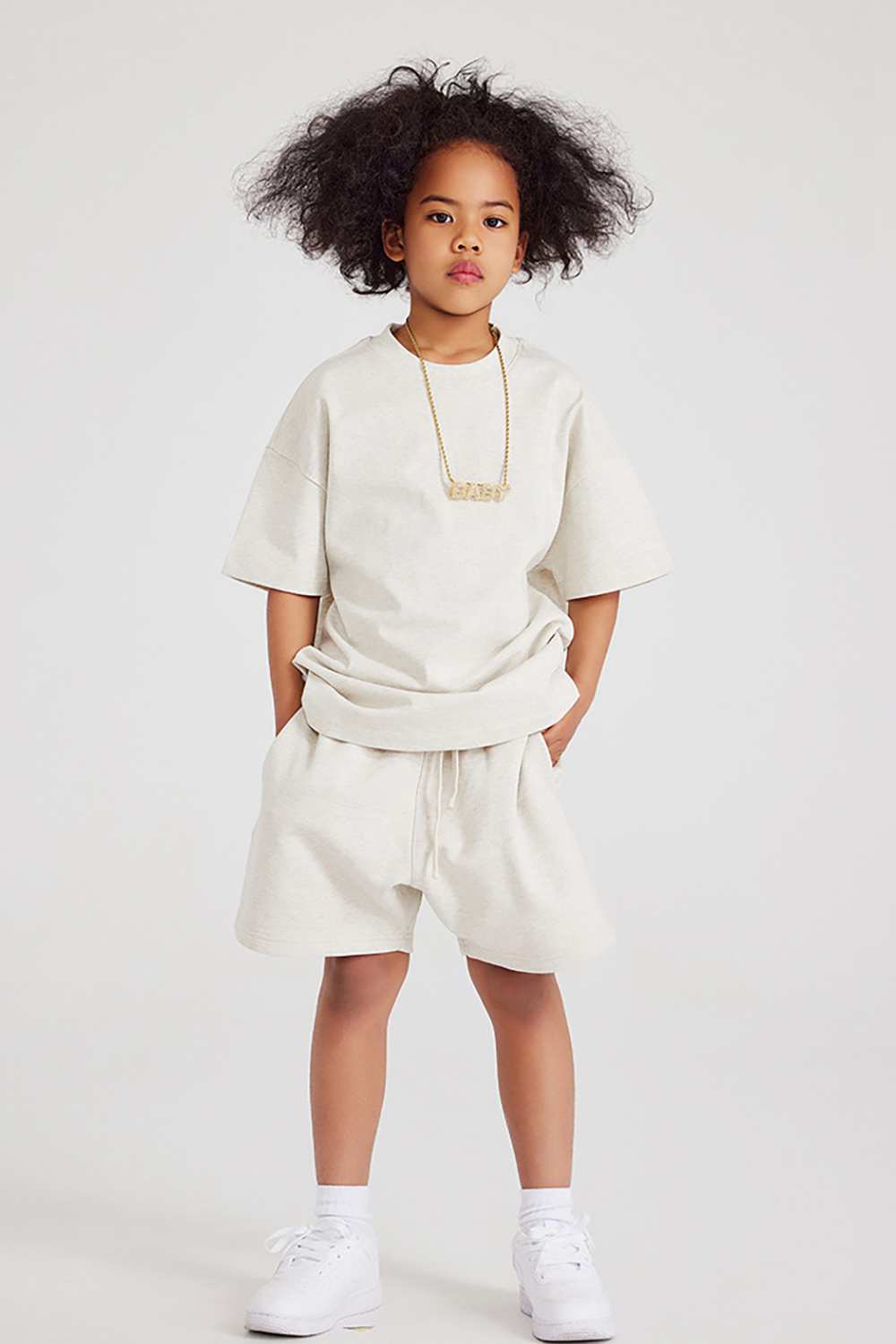 Kids' Heavyweight Cotton T-Shirt - Relaxed Fit, Vintage High Street Style