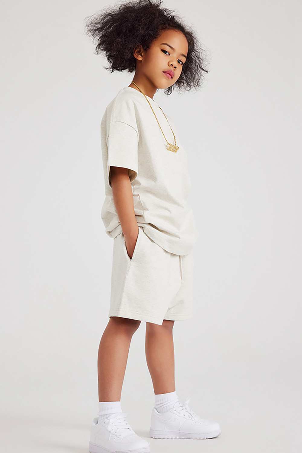 Kids' Heavyweight Cotton T-Shirt - Relaxed Fit, Vintage High Street Style