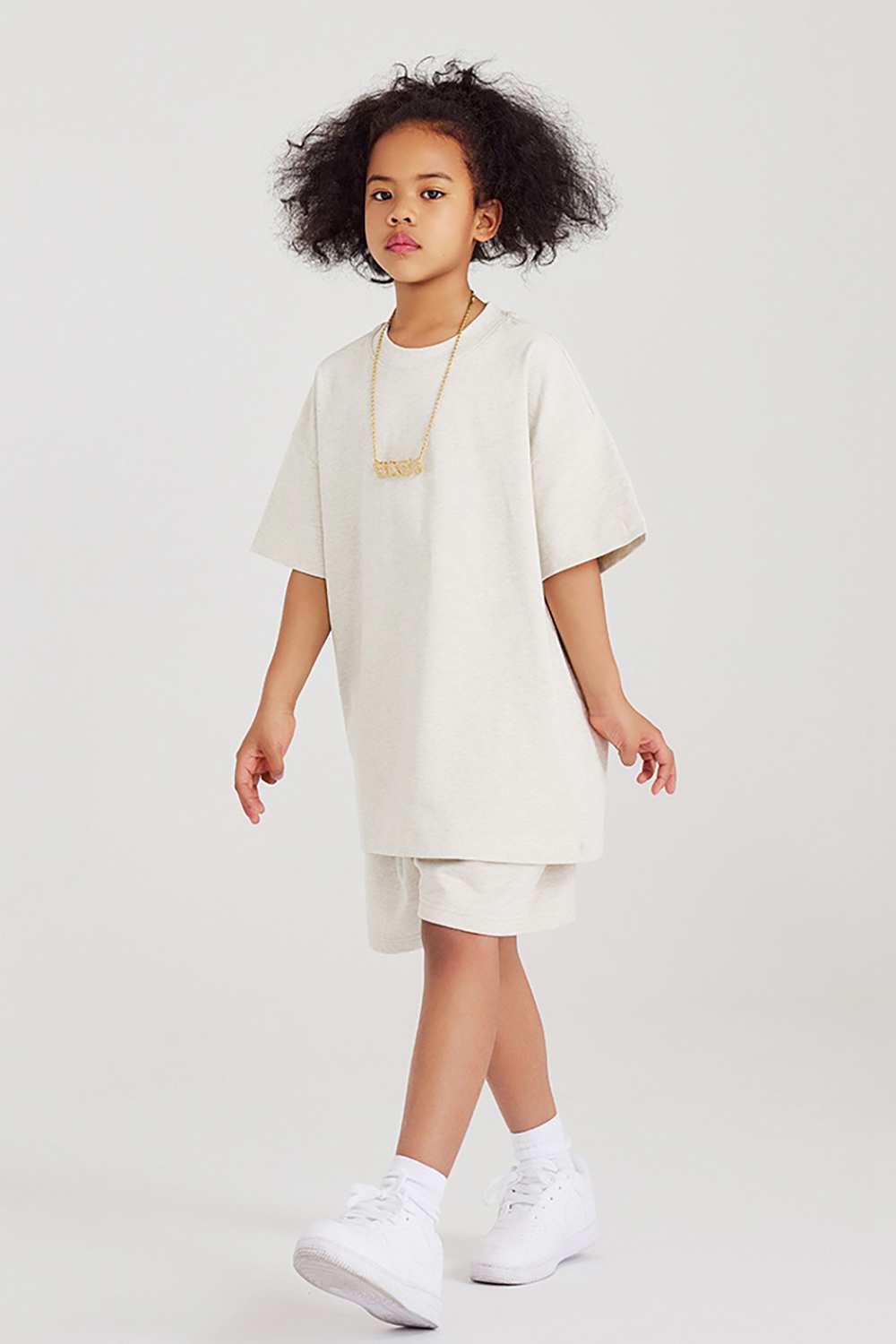 Kids' Heavyweight Cotton T-Shirt - Relaxed Fit, Vintage High Street Style