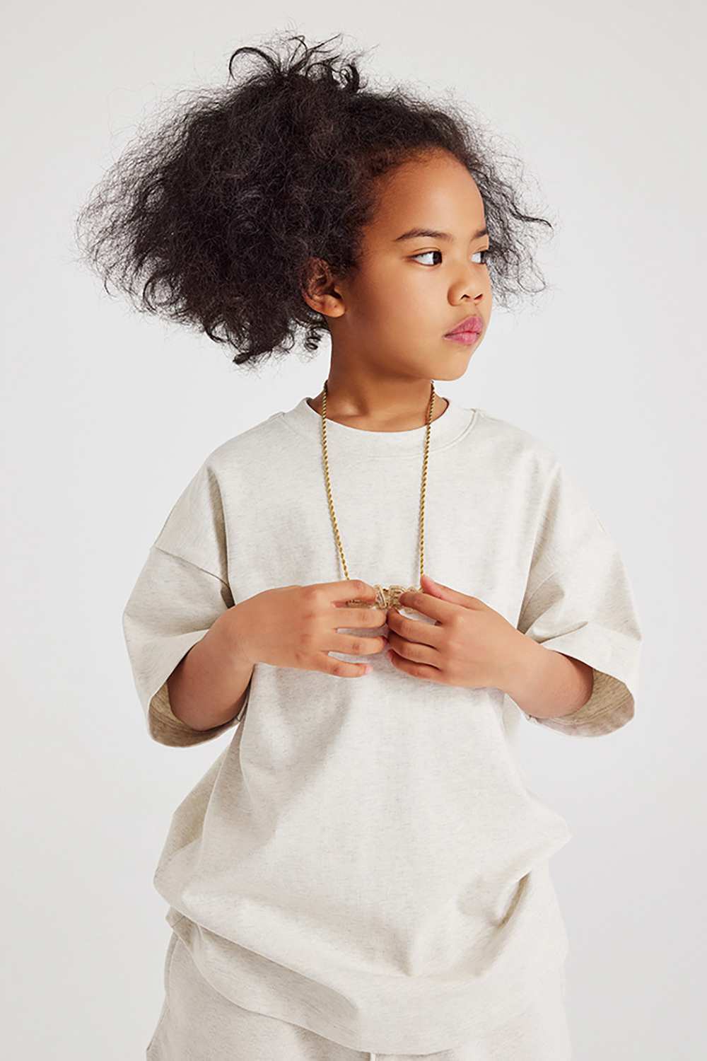 Kids' Heavyweight Cotton T-Shirt - Relaxed Fit, Vintage High Street Style