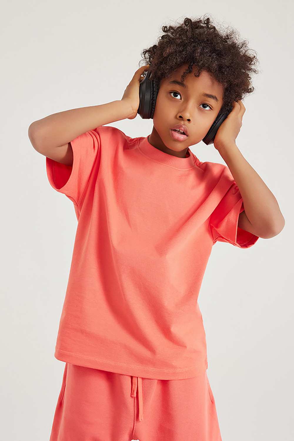 Kids' Heavyweight Cotton T-Shirt - Relaxed Fit, Vintage High Street Style