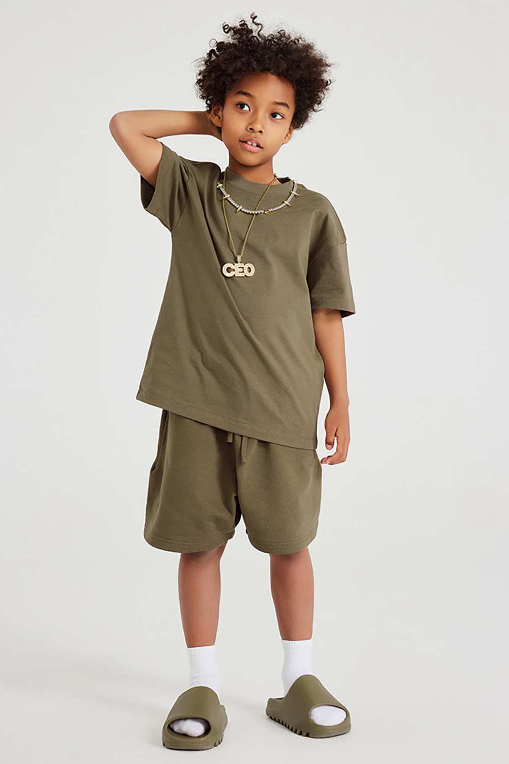 Kids' Heavyweight Cotton T-Shirt - Relaxed Fit, Vintage High Street Style