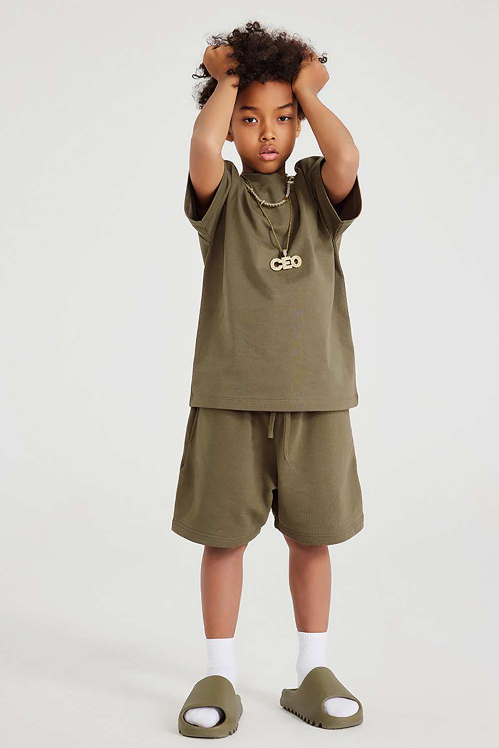 Kids' Heavyweight Cotton T-Shirt - Relaxed Fit, Vintage High Street Style