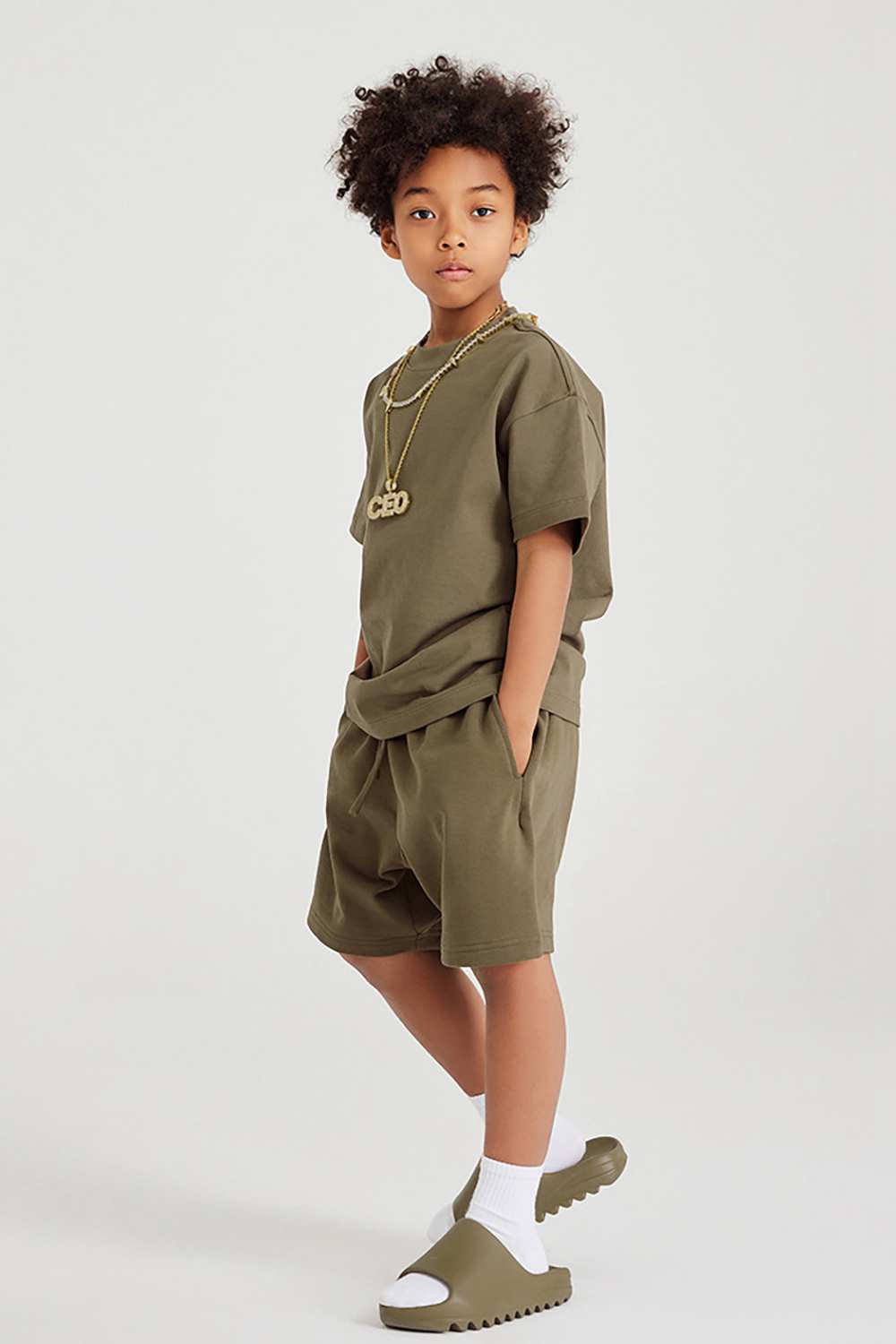 Kids' Heavyweight Cotton T-Shirt - Relaxed Fit, Vintage High Street Style