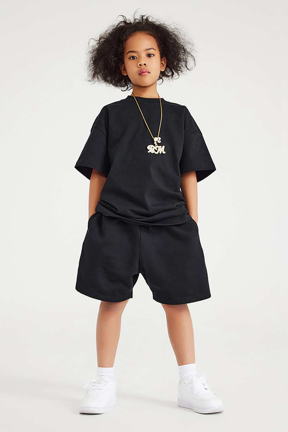 Kids' Heavyweight Cotton T-Shirt - Relaxed Fit, Vintage High Street Style