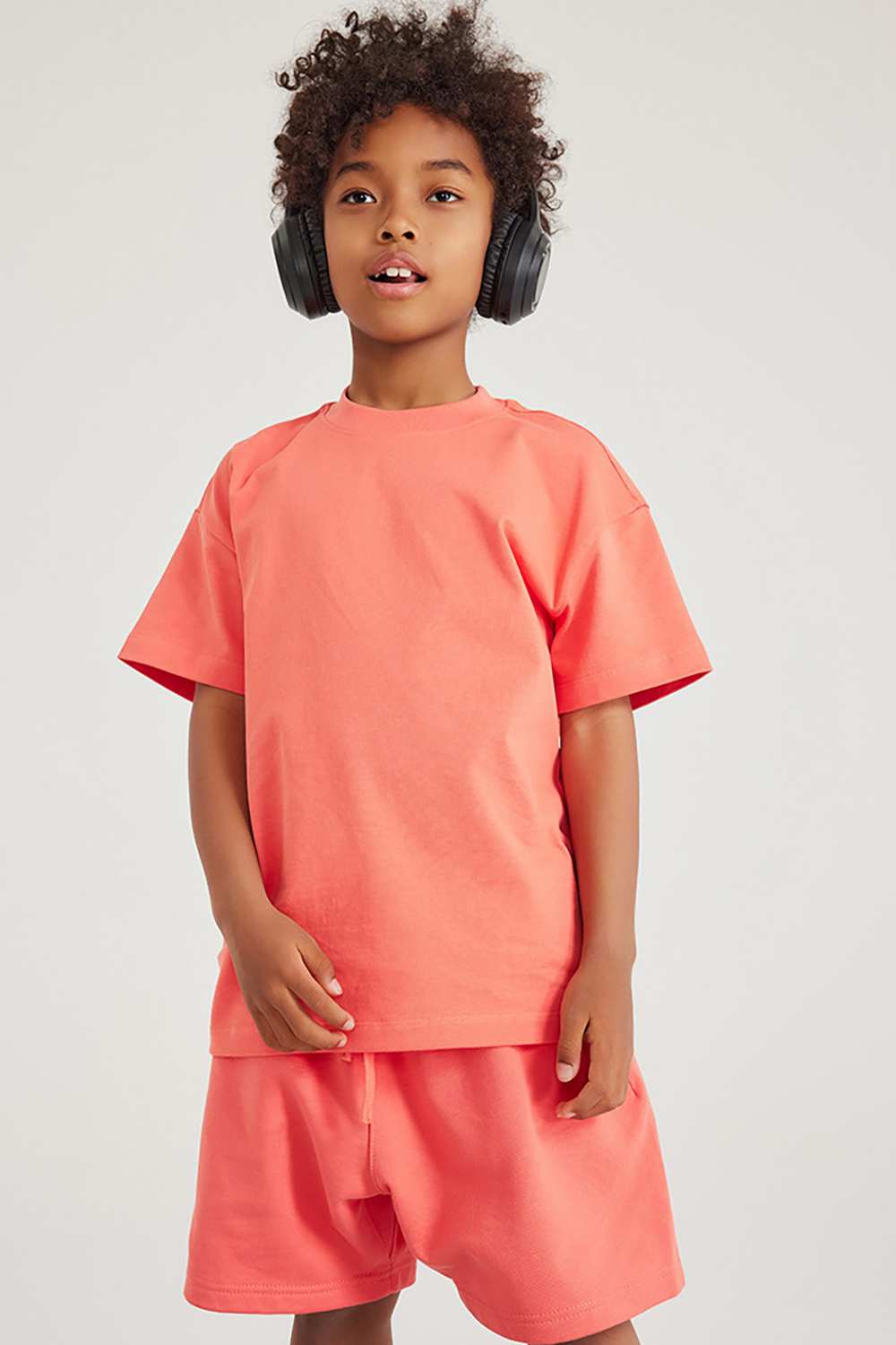 Kids' Heavyweight Cotton T-Shirt - Relaxed Fit, Vintage High Street Style