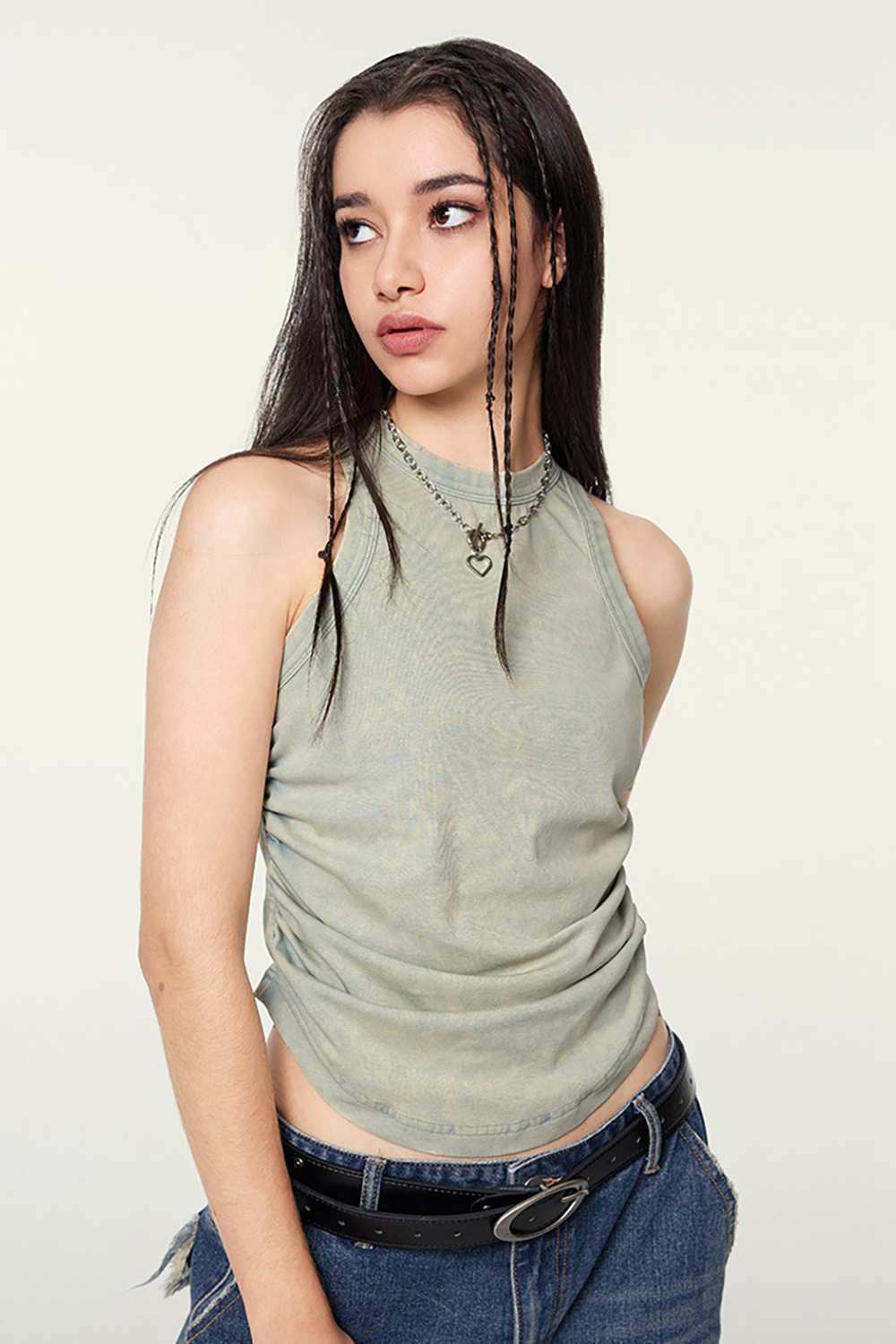 Sultry Chic Ruched Tank Top - Streetwear Elegance