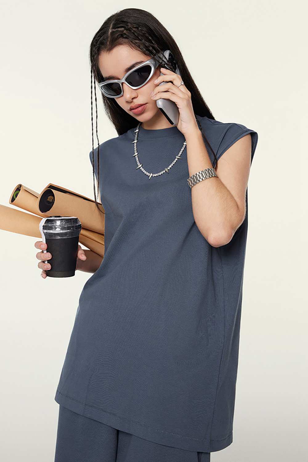 Unisex Vintage High Street Washed Sleeveless T-Shirt - Tech-Cool Performance Tee