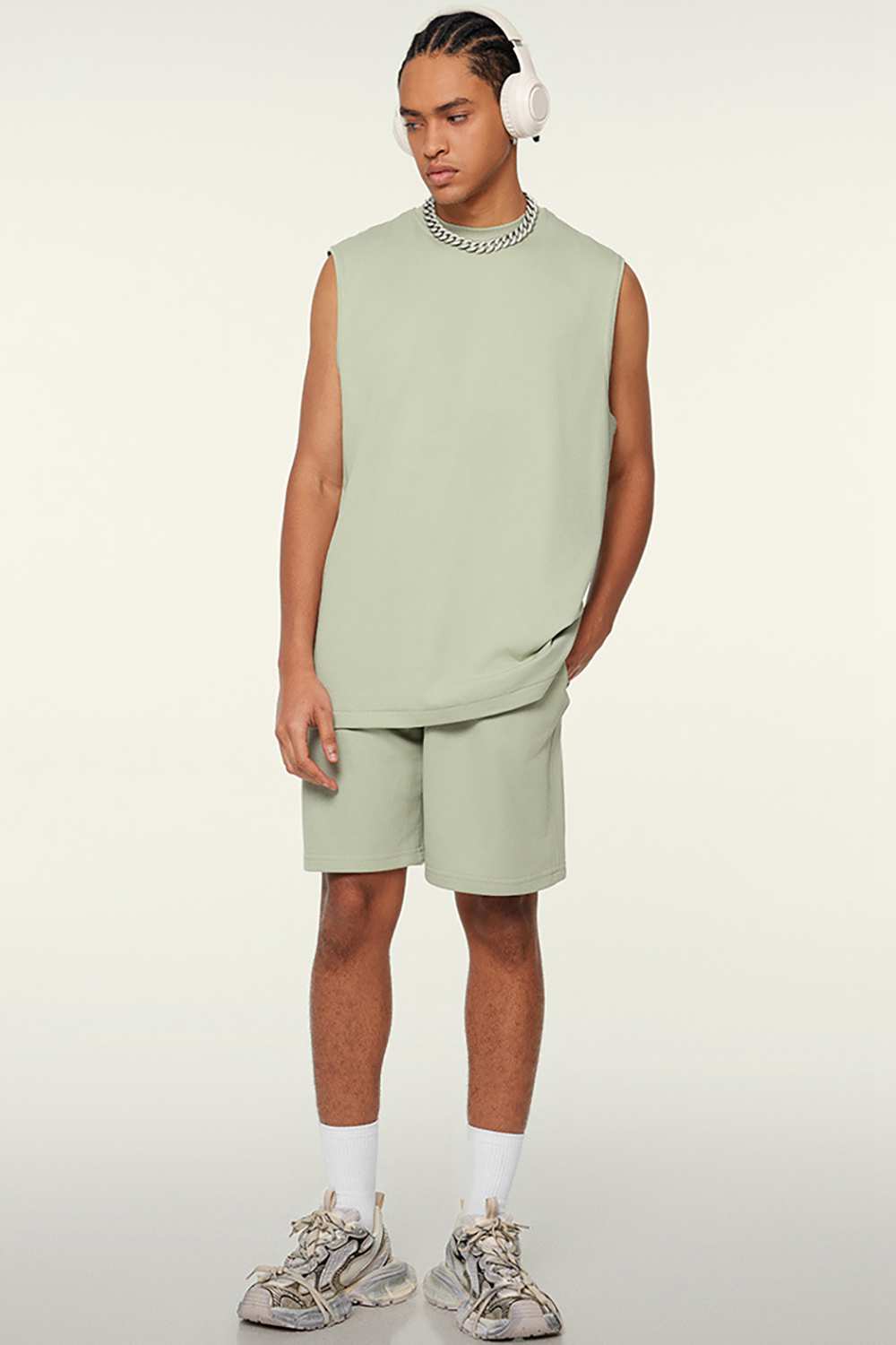 Unisex Vintage High Street Washed Sleeveless T-Shirt - Tech-Cool Performance Tee
