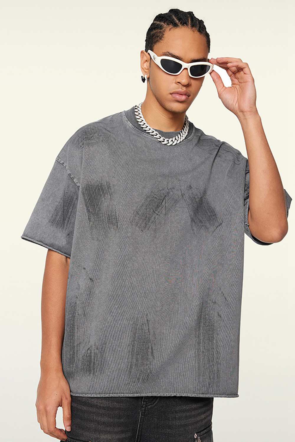 Artisanal Brushstroke Vintage Tee _ Creative Casual
