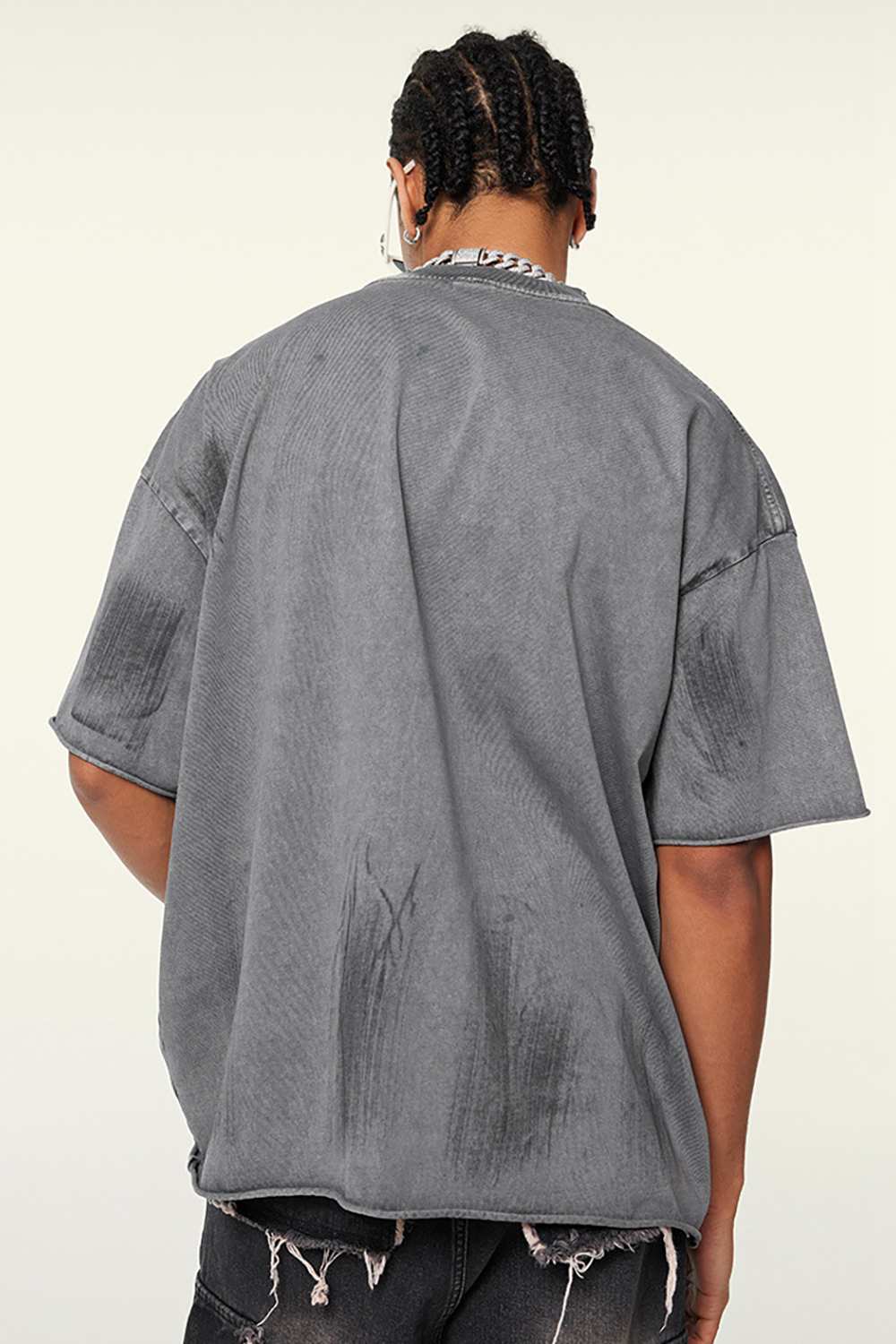 Artisanal Brushstroke Vintage Tee _ Creative Casual