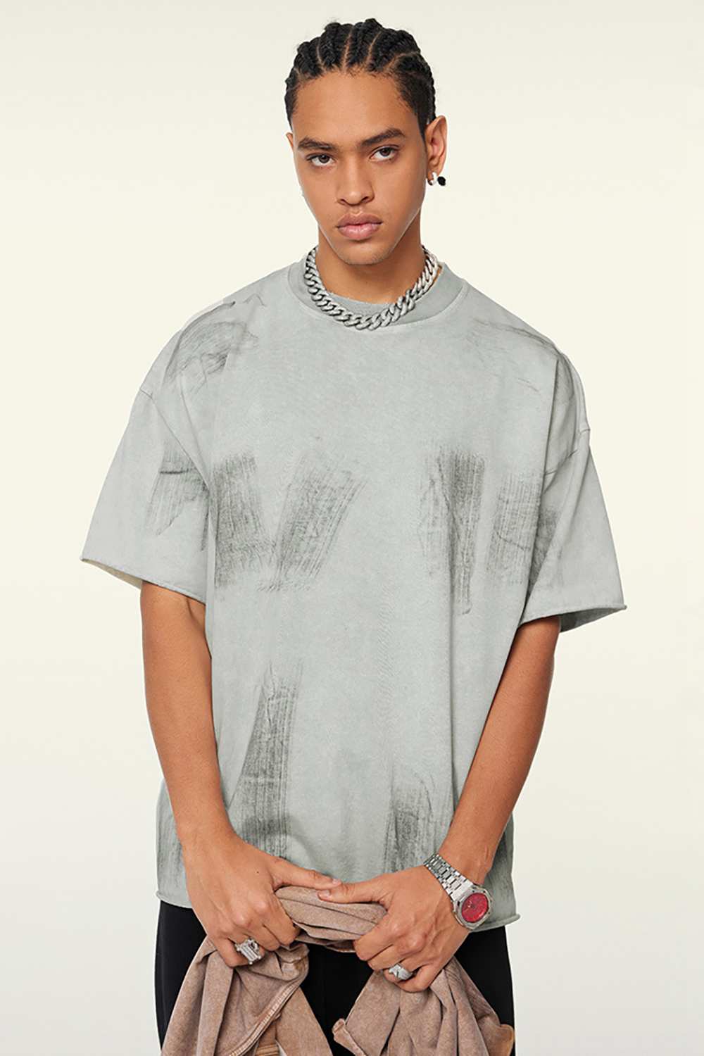 Artisanal Brushstroke Vintage Tee _ Creative Casual
