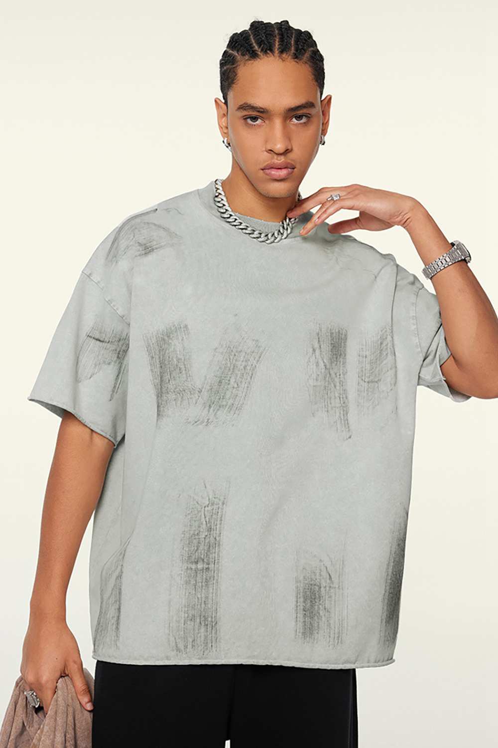 Artisanal Brushstroke Vintage Tee _ Creative Casual