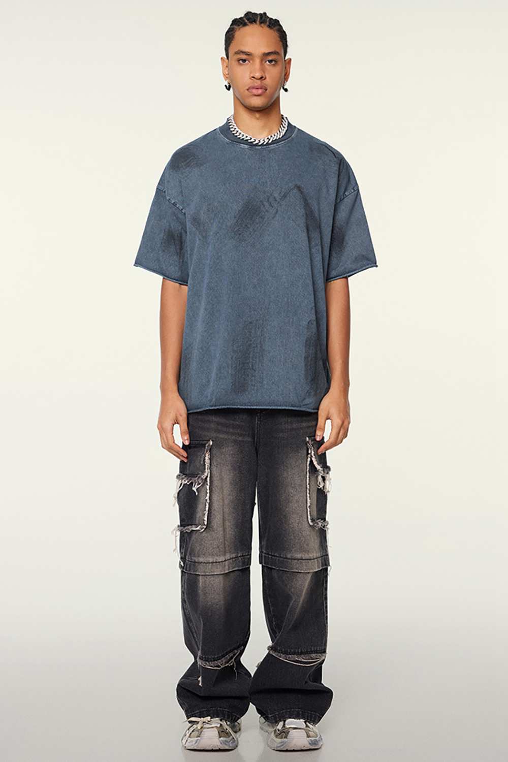 Artisanal Brushstroke Vintage Tee _ Creative Casual