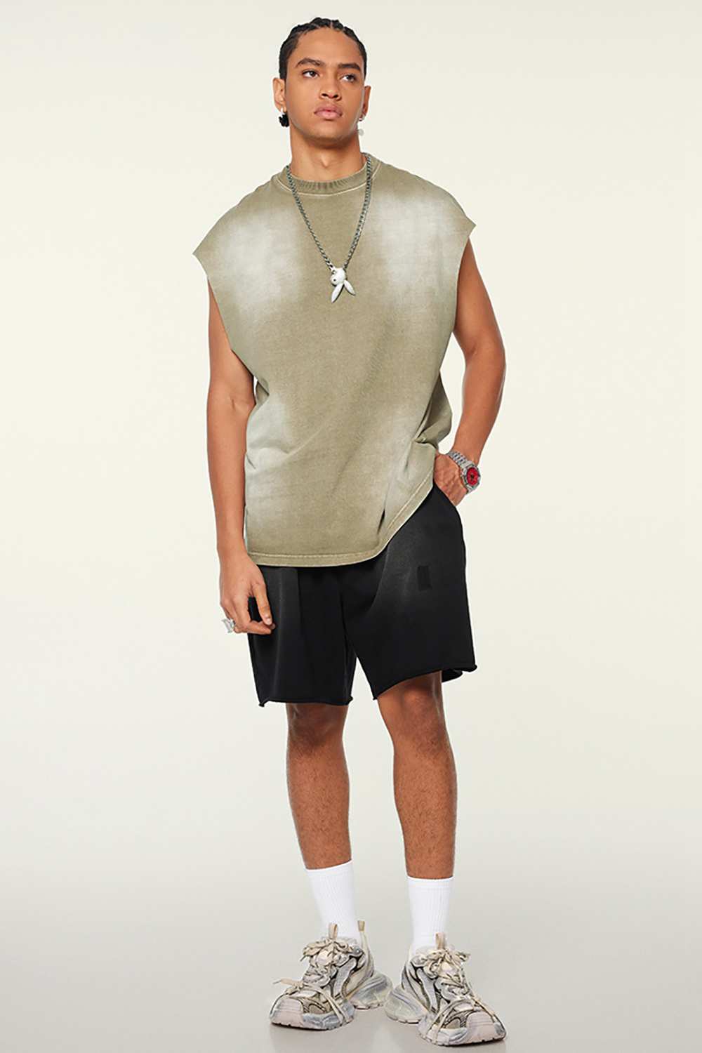 Men's Vintage Washed Tank Top - High Street T-Shirt by WearingLab