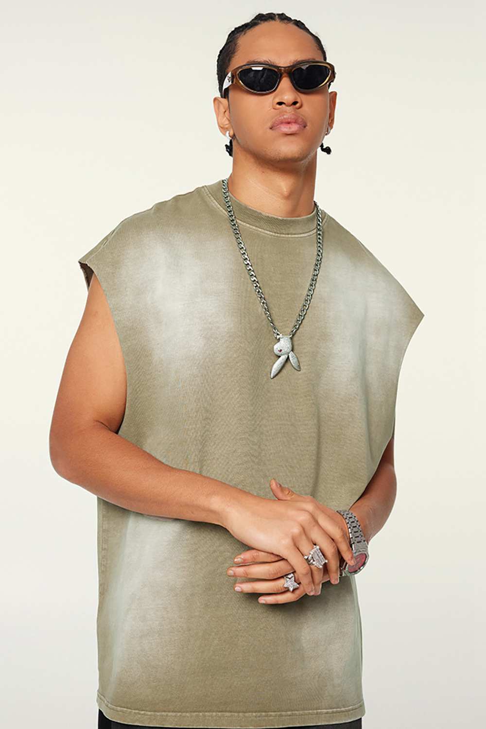 Men's Vintage Washed Tank Top - High Street T-Shirt by WearingLab