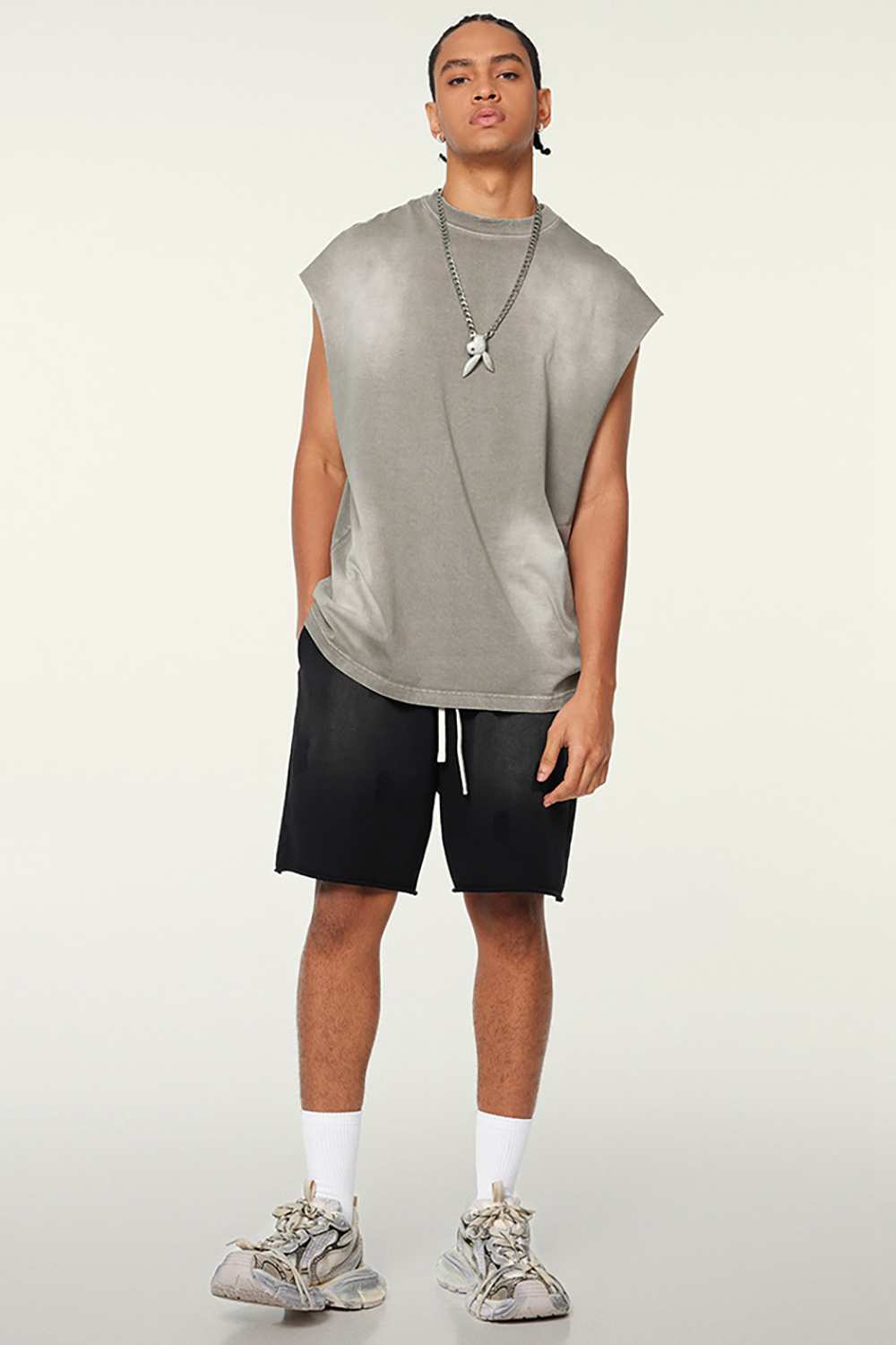 Men's Vintage Washed Tank Top - High Street T-Shirt by WearingLab