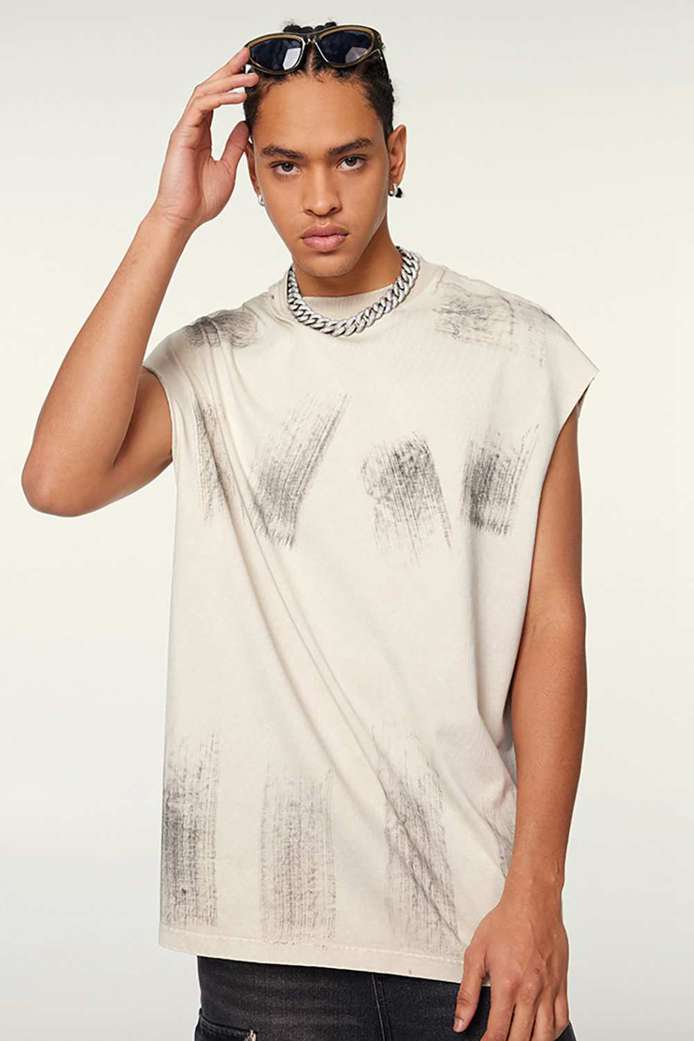 Unisex Vintage Washed Tank Top - Abstract Artistry, High Street Comfort