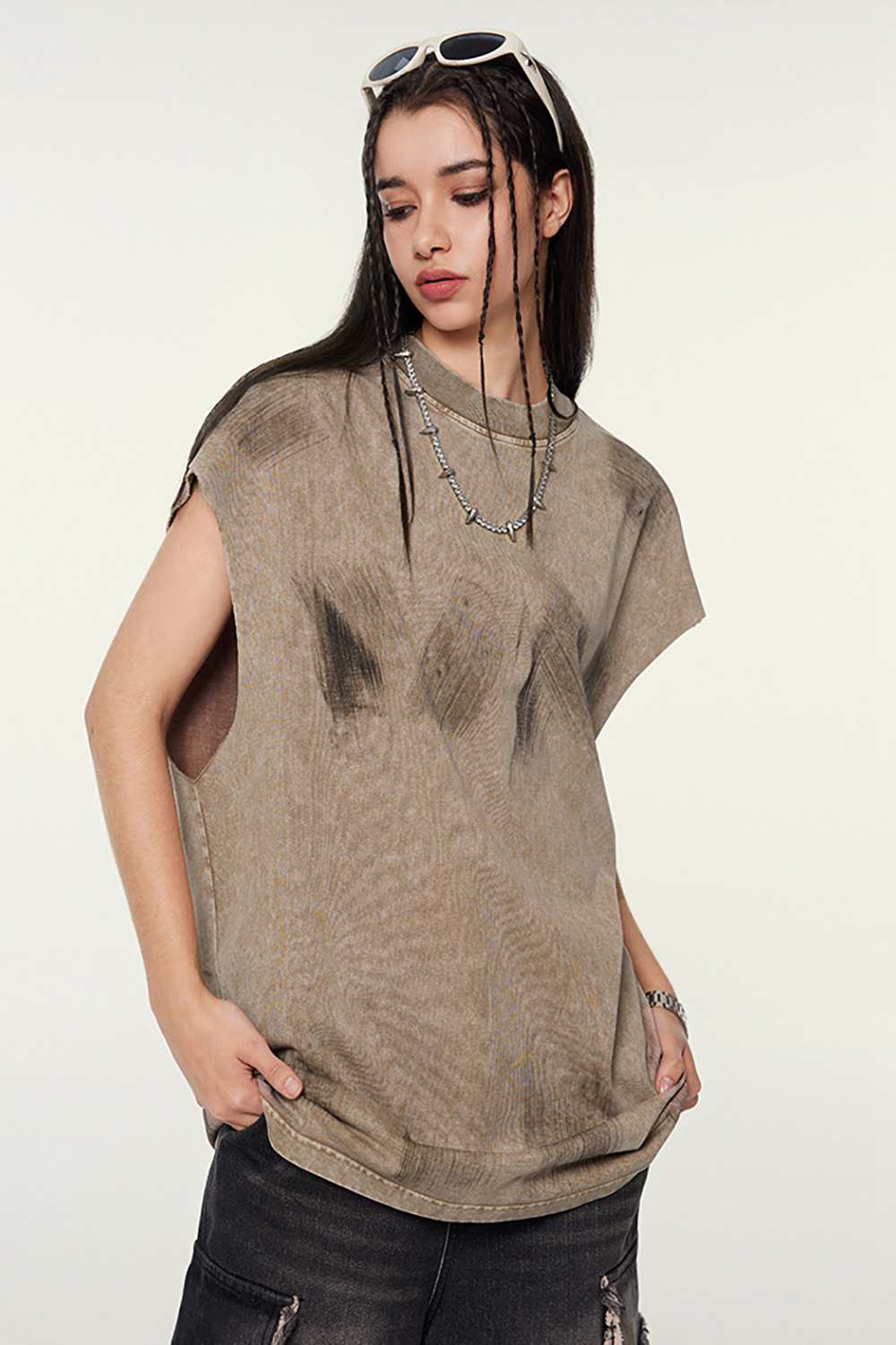 Unisex Vintage Washed Tank Top - Abstract Artistry, High Street Comfort