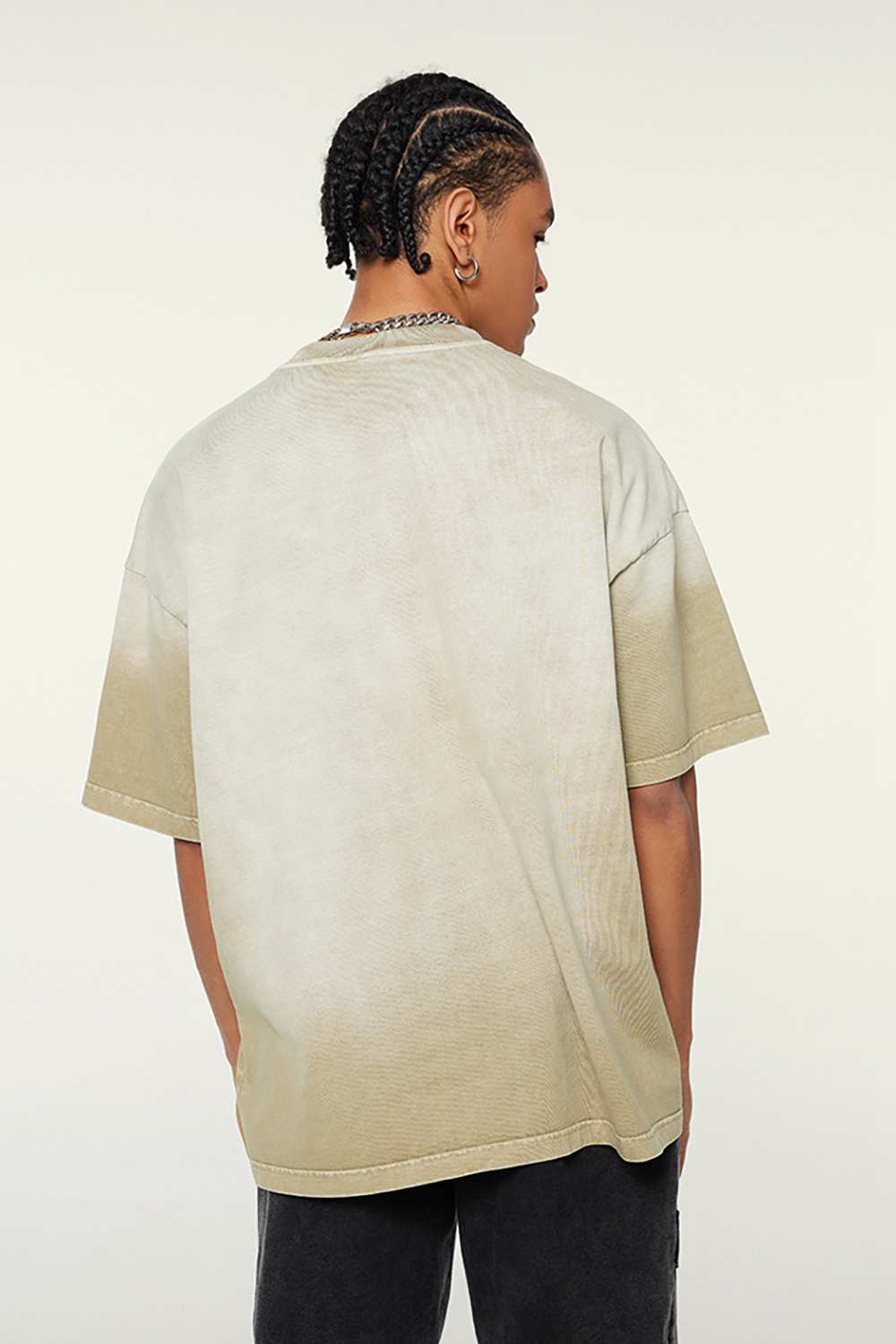 Unisex Vintage Washed T-Shirt with Subtle Gradient Pocket - High Street Casual Tee