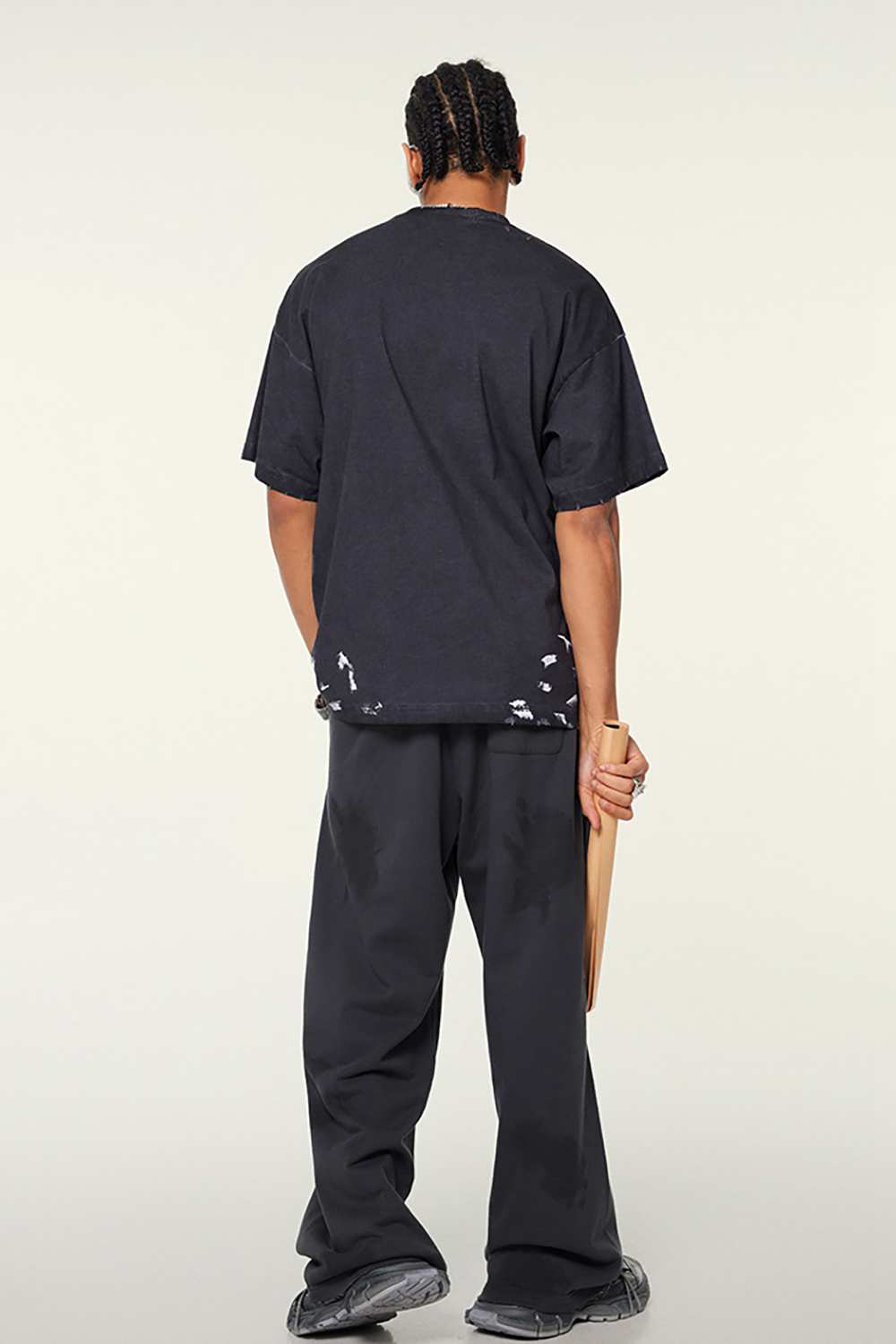 Unisex Vintage Splatter Print T-Shirt - High Street Washed Tee