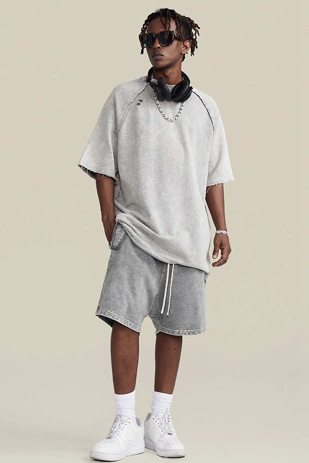 "Vintage Spirit" Heavyweight Wax-Dyed Tee - Unique Artisanal Style