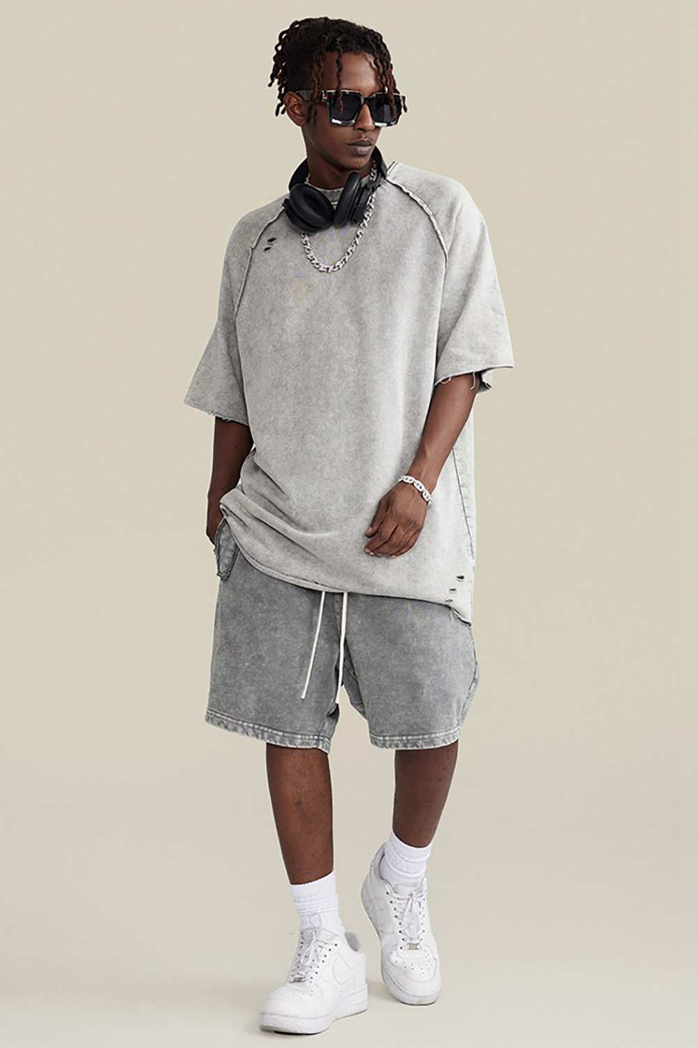 "Vintage Spirit" Heavyweight Wax-Dyed Tee - Unique Artisanal Style