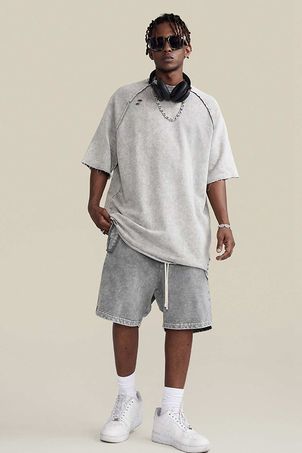 "Vintage Spirit" Heavyweight Wax-Dyed Tee - Unique Artisanal Style