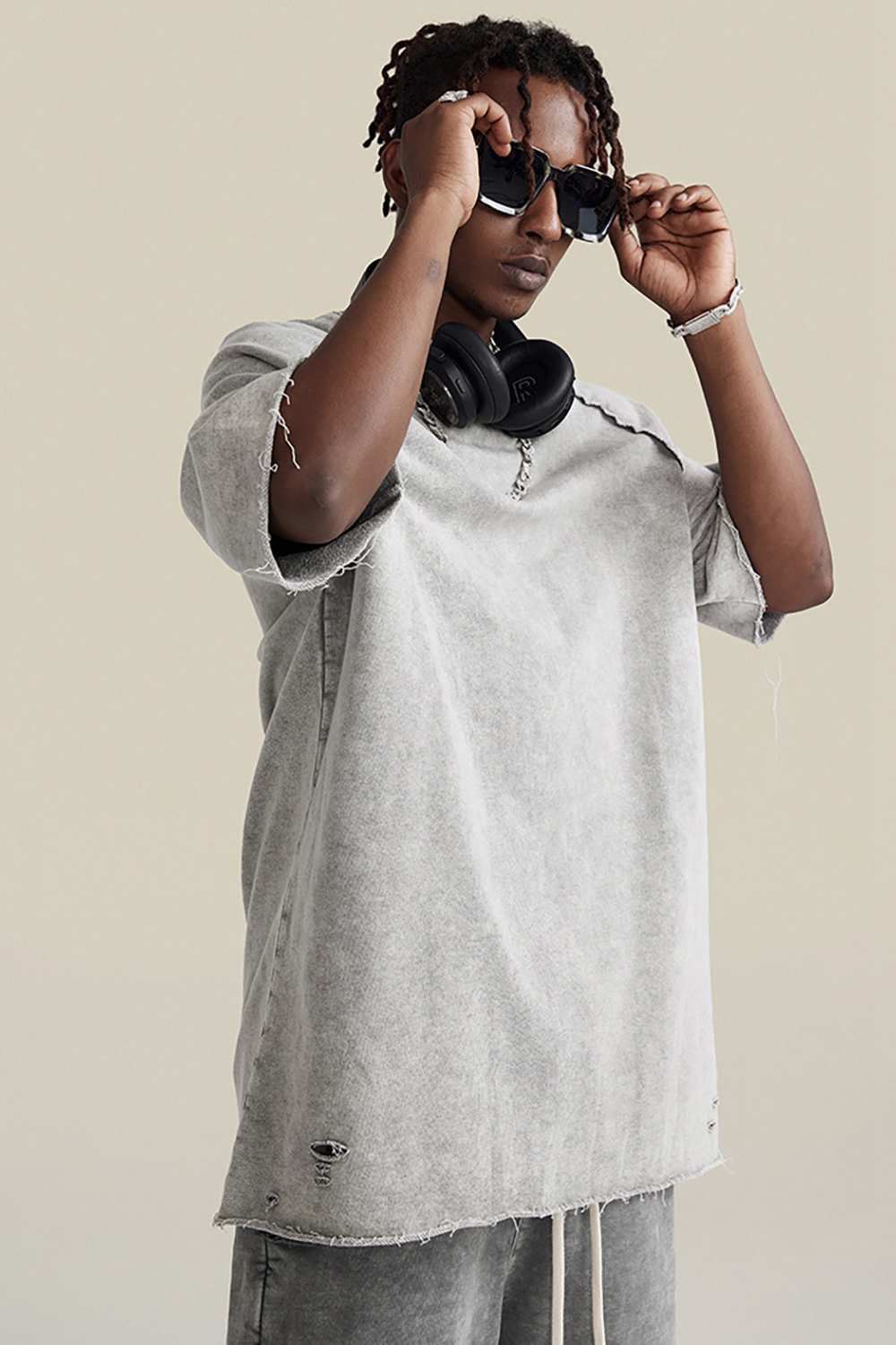 "Vintage Spirit" Heavyweight Wax-Dyed Tee - Unique Artisanal Style