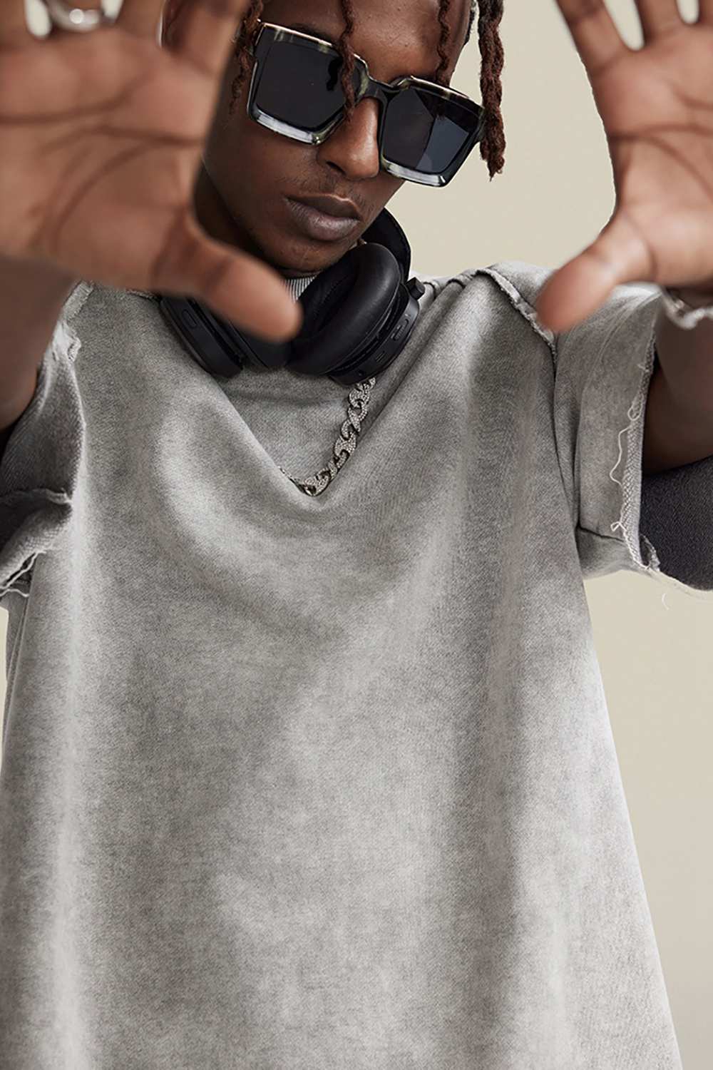 "Vintage Spirit" Heavyweight Wax-Dyed Tee - Unique Artisanal Style