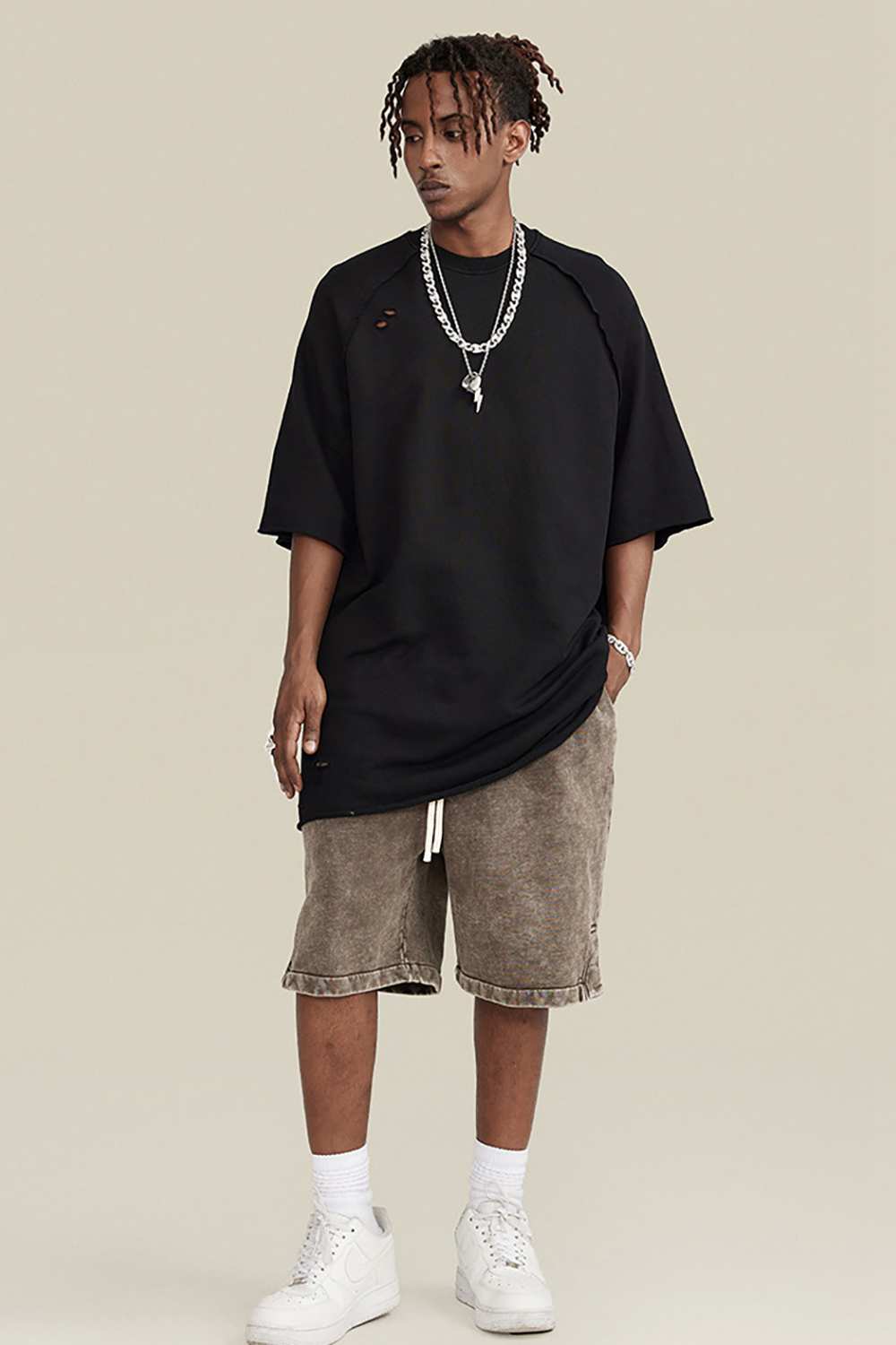 "Vintage Spirit" Heavyweight Wax-Dyed Tee - Unique Artisanal Style