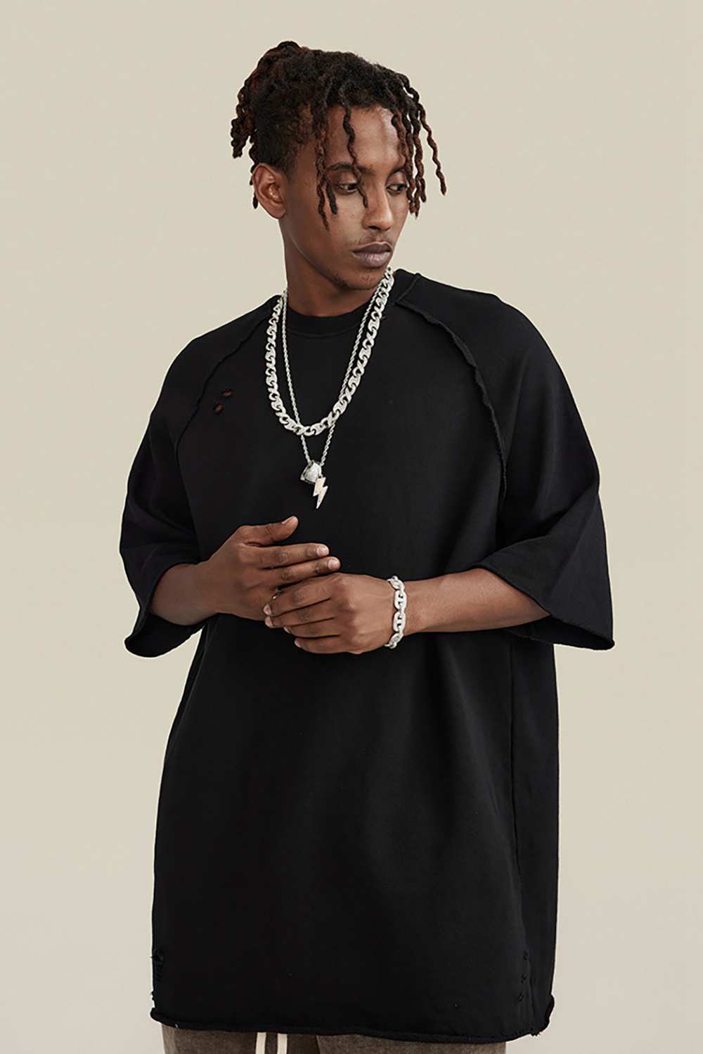 "Vintage Spirit" Heavyweight Wax-Dyed Tee - Unique Artisanal Style